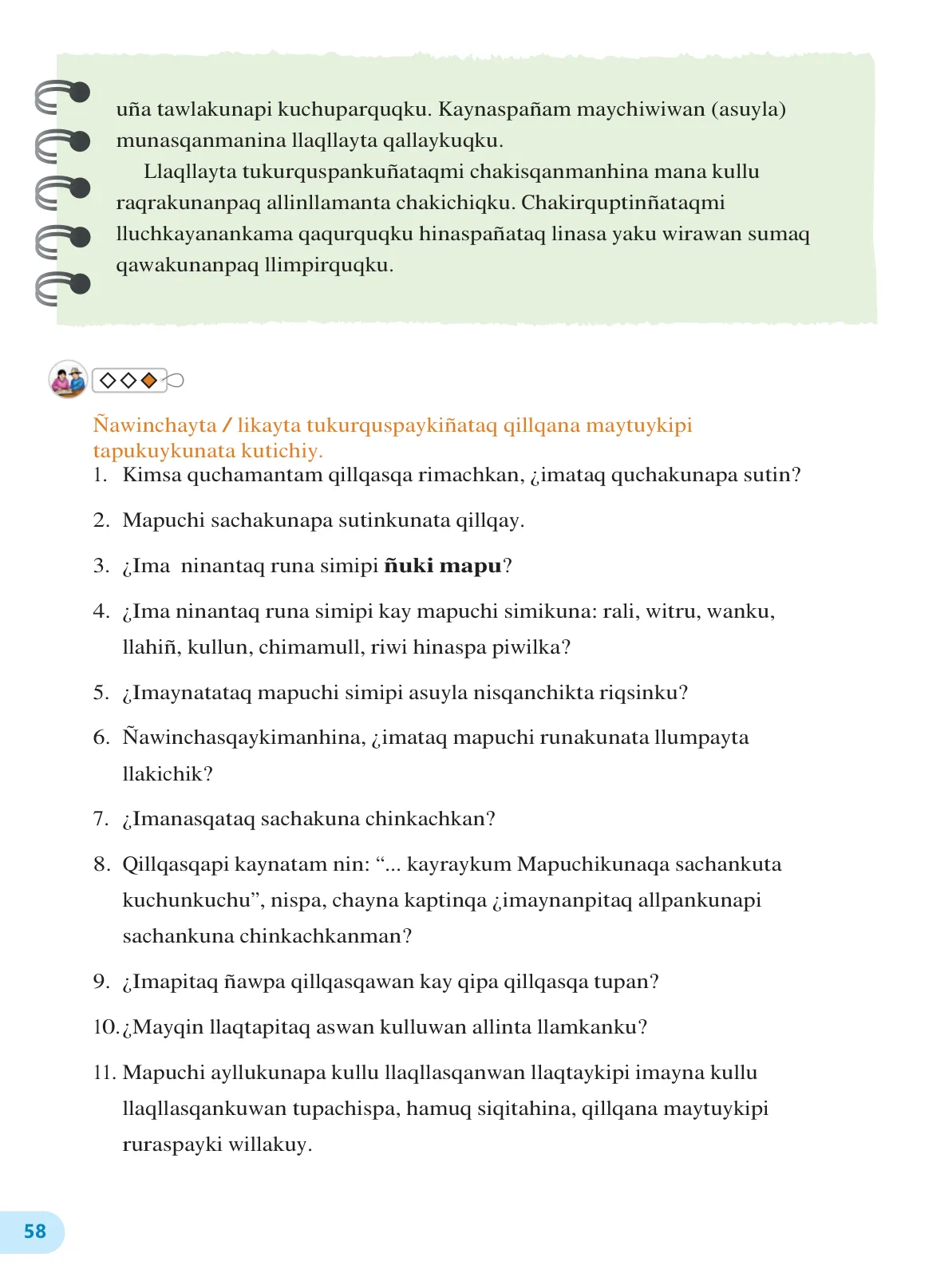 Miniatura página 60 de 2 Rimana - Qillqasqa maytu - Qichwa, Chanka. Texto de Comunicación del 2° Secundaria - Quechua chanka · 2023