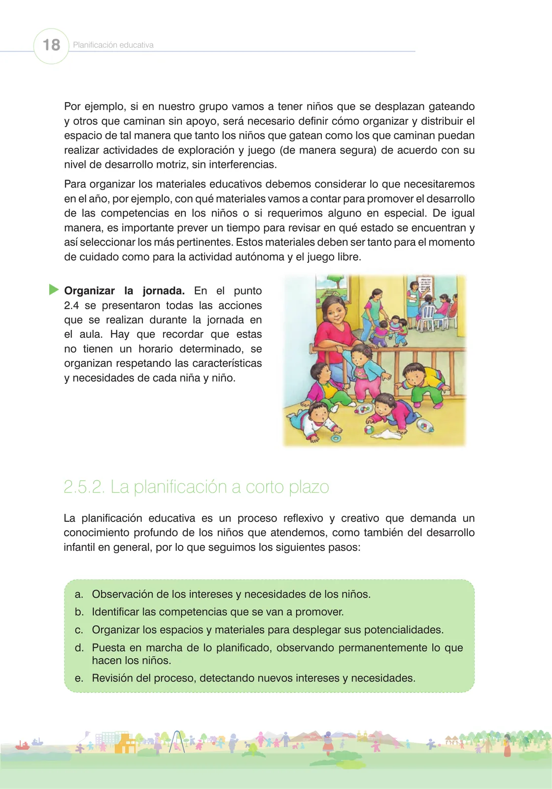 Página 20 de La planificación del proceso de enseñanza aprendizaje y la evaluación formativa en Ciclo I : guía cartilla de orientación planificación educativa · 2024