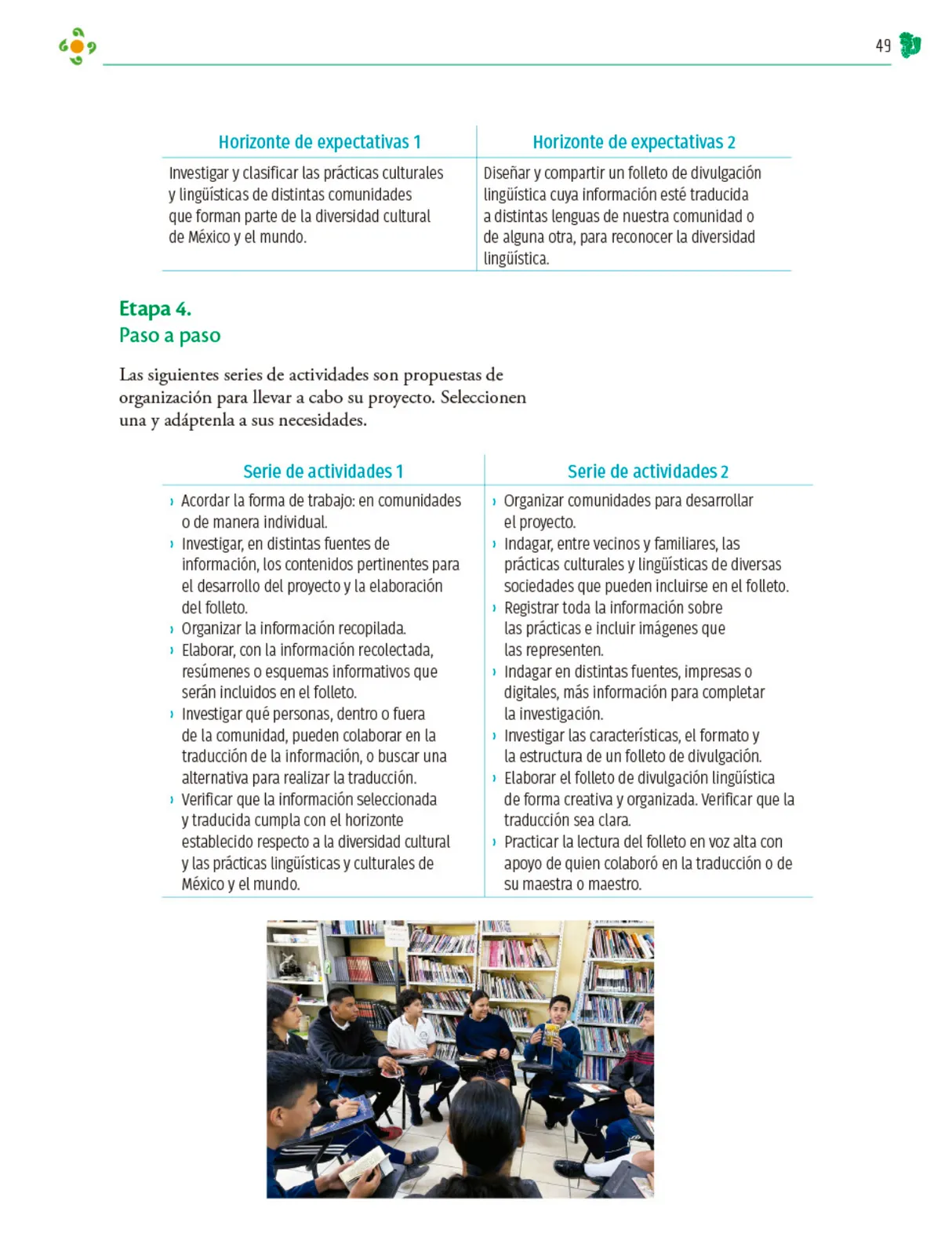 Miniatura página 50 de Colección Nanahuatzin. Nuestro libro de Proyectos. Tomo I.   Libro de Educación Telesecundaria Grado 3°  Ciclo Escolar 2025 - 2026