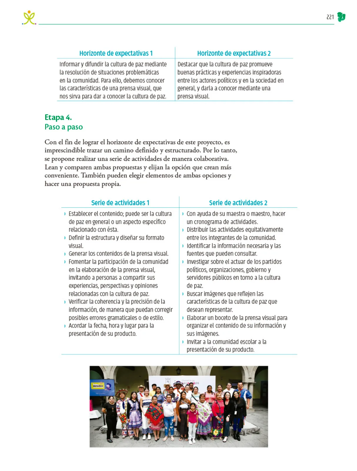 Página 222 de Colección Sk´asolil. Nuestro libro de Proyectos.  Tomo III.  Libro de Educación Telesecundaria Grado 2°  Ciclo Escolar 2025 - 2026