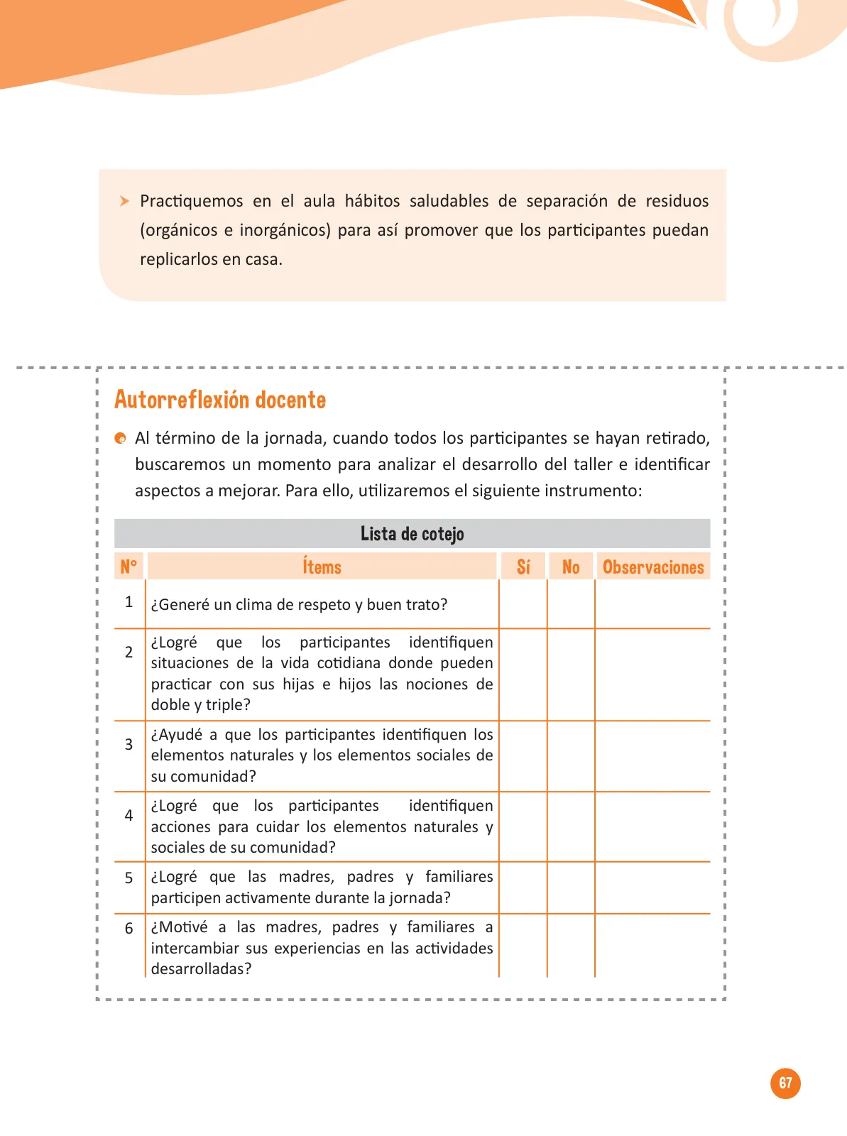 Miniatura página 69 de Guía para el trabajo docente con las familias del ciclo IV de Primaria · 2016