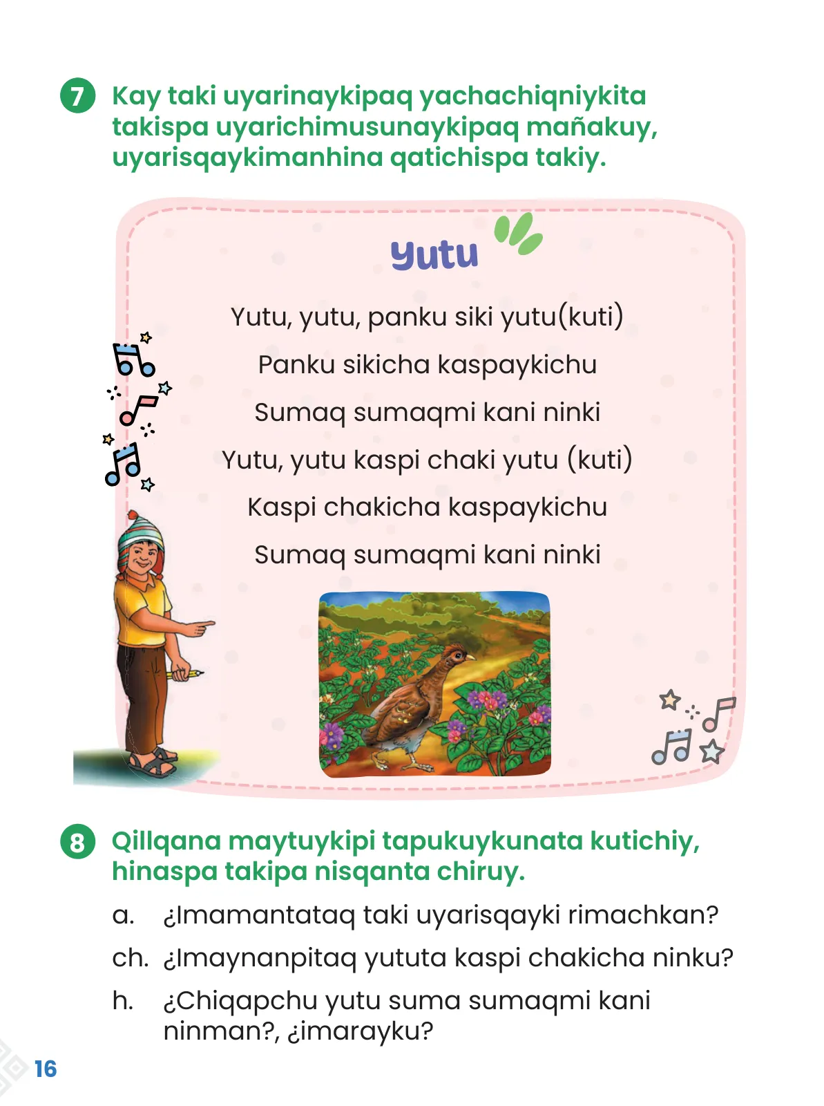 Miniatura página 18 de Ñawichana Maytu 1 Quechua - Chanka. Texto de Comunicación del 1° Primaria - Quechua Chanka · 2023
