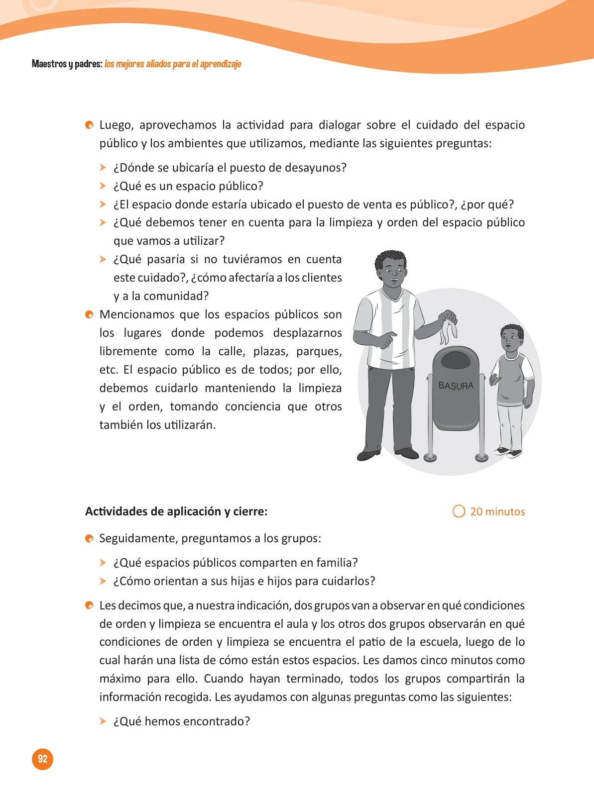 Página 94 de Guía para el trabajo docente con las familias del ciclo IV de Primaria · 2016