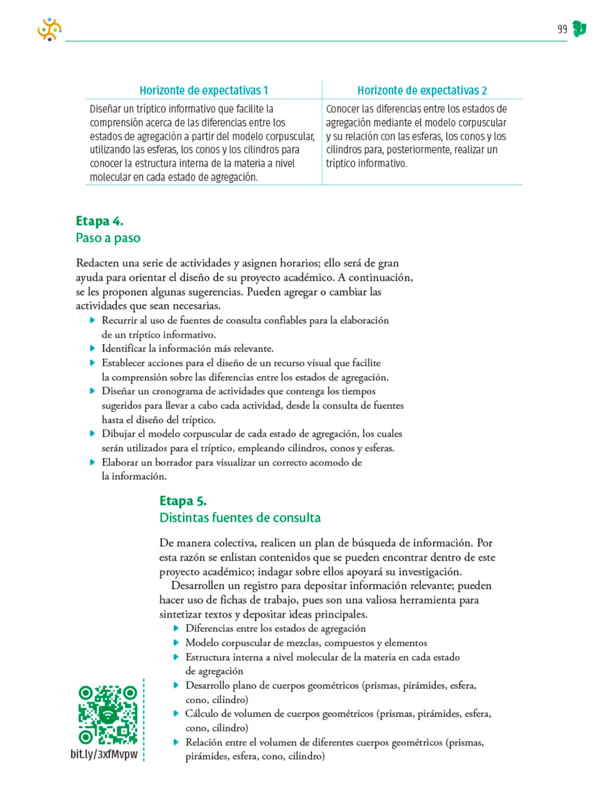 Miniatura página 100 de Colección Nanahuatzin. Nuestro libro de Proyectos.  Tomo II.  Libro de Educación Telesecundaria Grado 3°  Ciclo Escolar 2025 - 2026