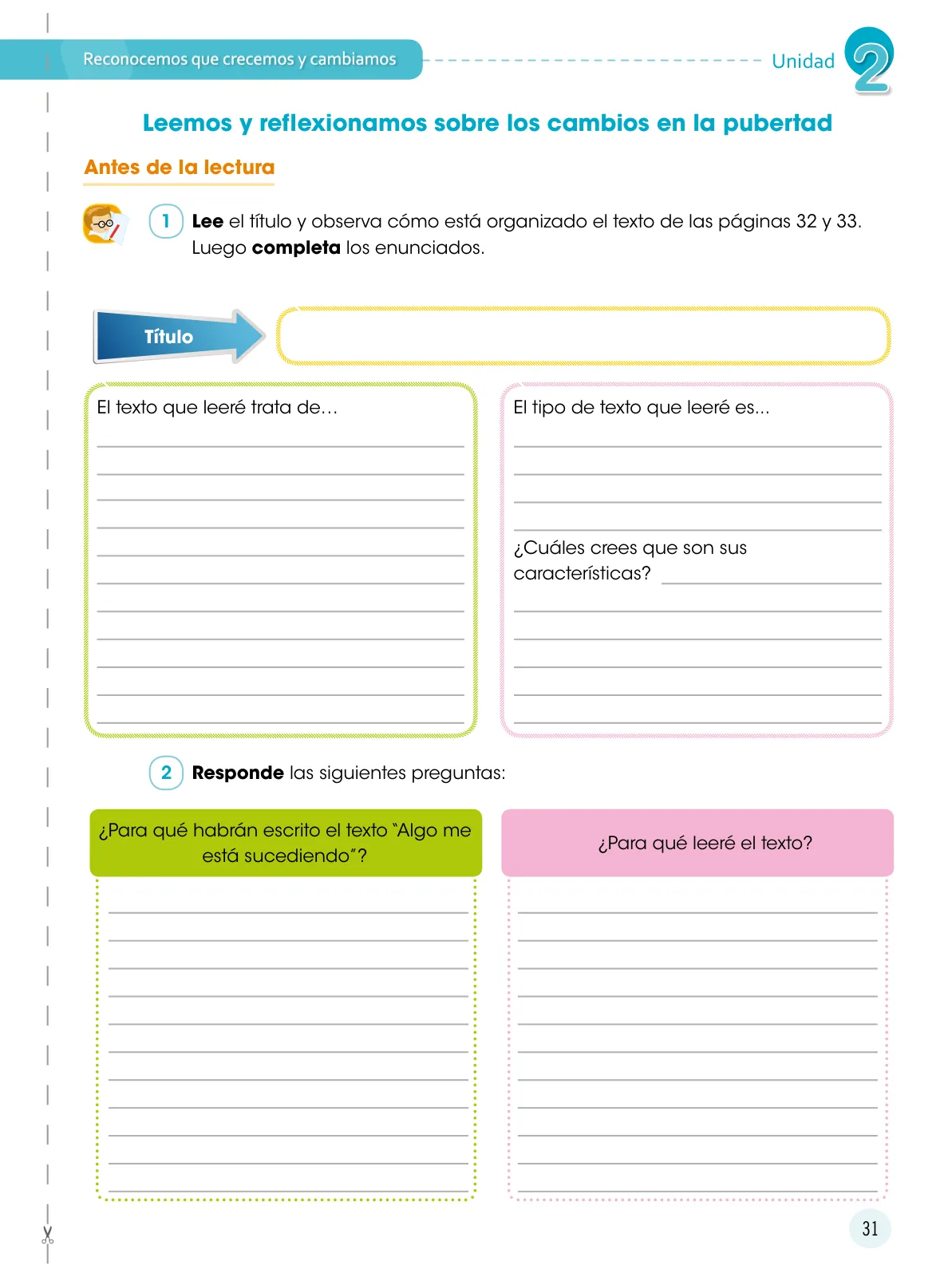 Miniatura página 32 de Comunicación 5 : cuaderno de trabajo para quinto grado de Educación Primaria 2019 · 2019