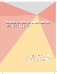 Portada de Matemática 2 : cuaderno de reforzamiento pedagógico - JEC · 2016