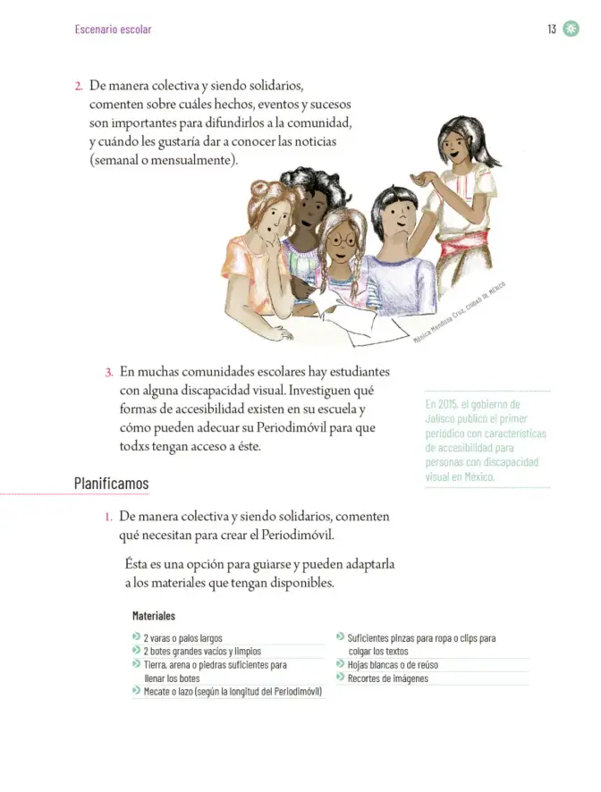 Página 16 de Proyectos Escolares. Libro de Educación Primaria Grado 5° Ciclo Escolar 2025 - 2026