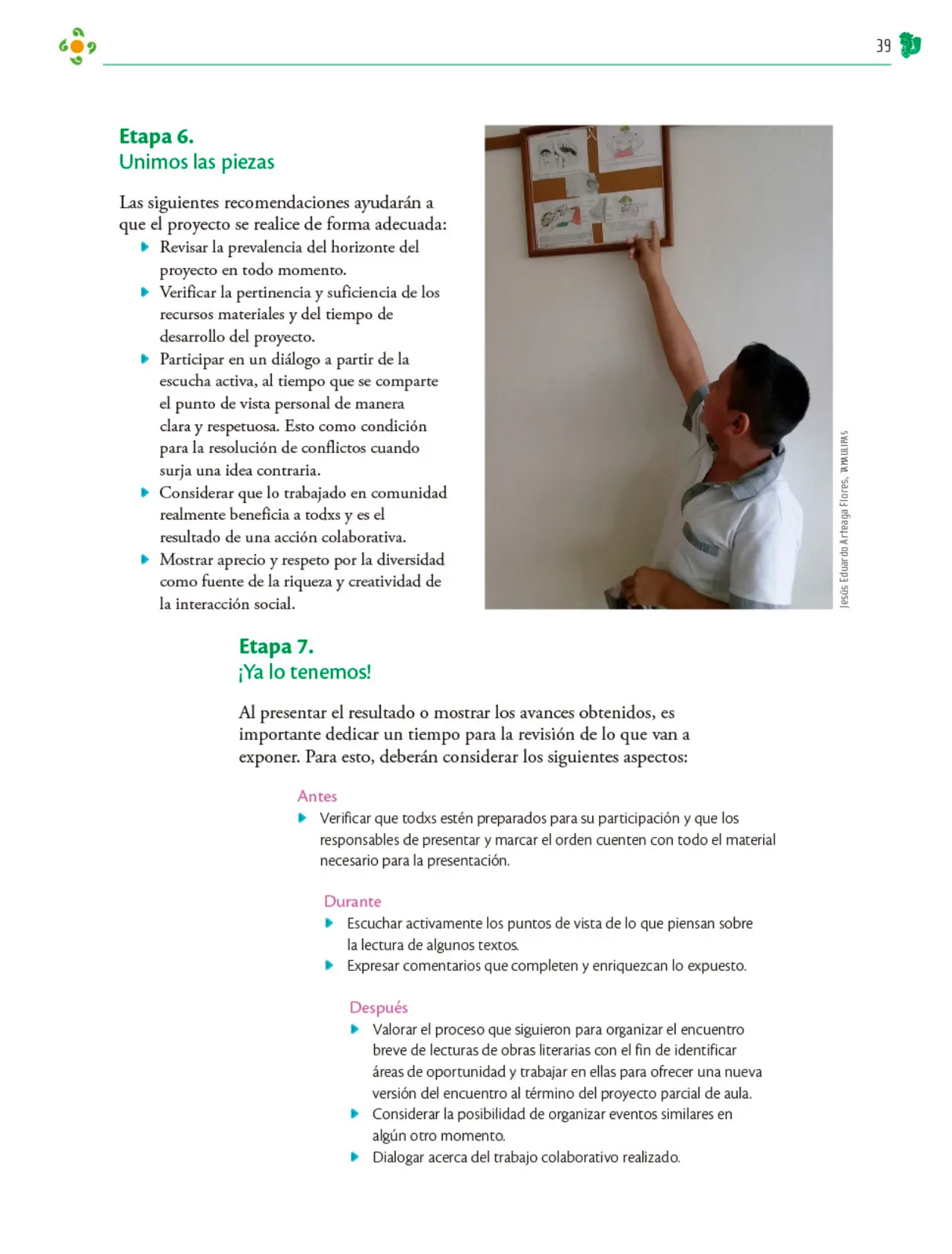 Miniatura página 40 de Colección Ximhai. Nuestro libro de Proyectos. Tomo I.   Libro de Educación Telesecundaria Grado 1°  Ciclo Escolar 2025 - 2026