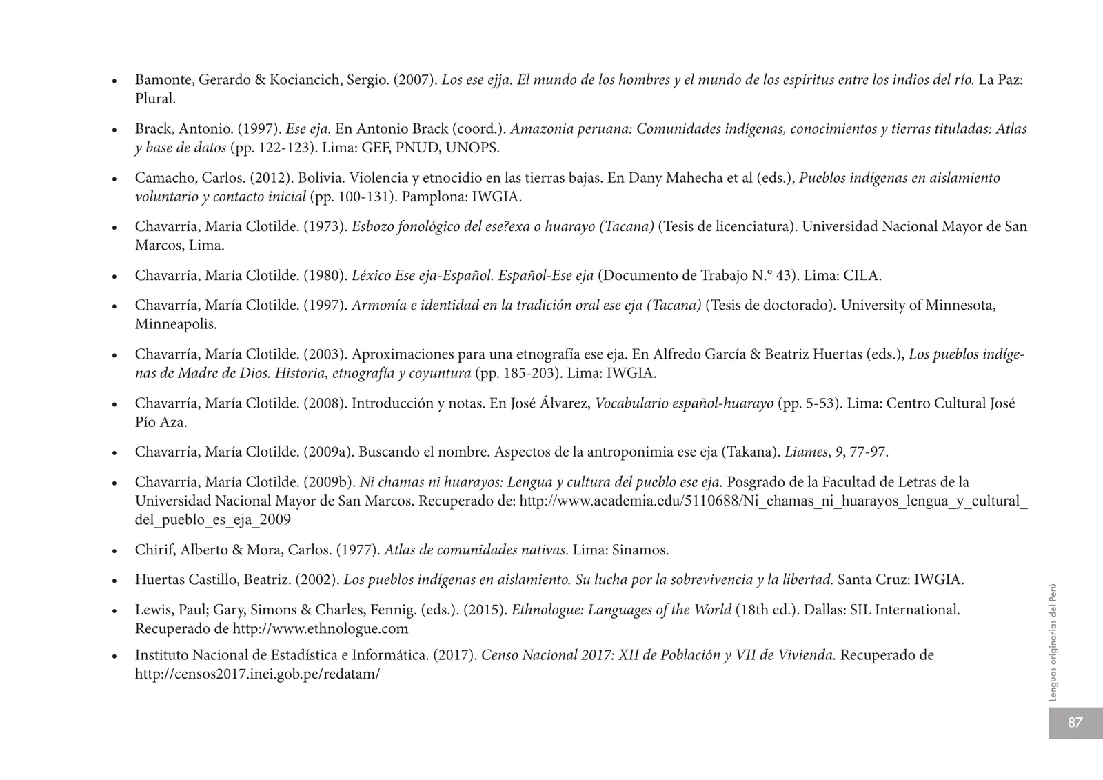 Miniatura página 89 de Lenguas originarias del Perú · 2018