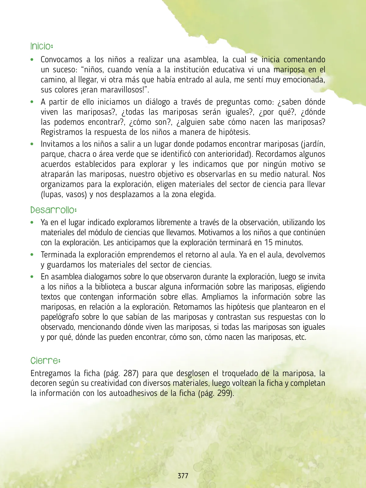 Miniatura página 379 de Agenda pedagógica 2017-2018 para docentes de II Ciclo de Instituciones de nivel de Educación Inicial · 2017