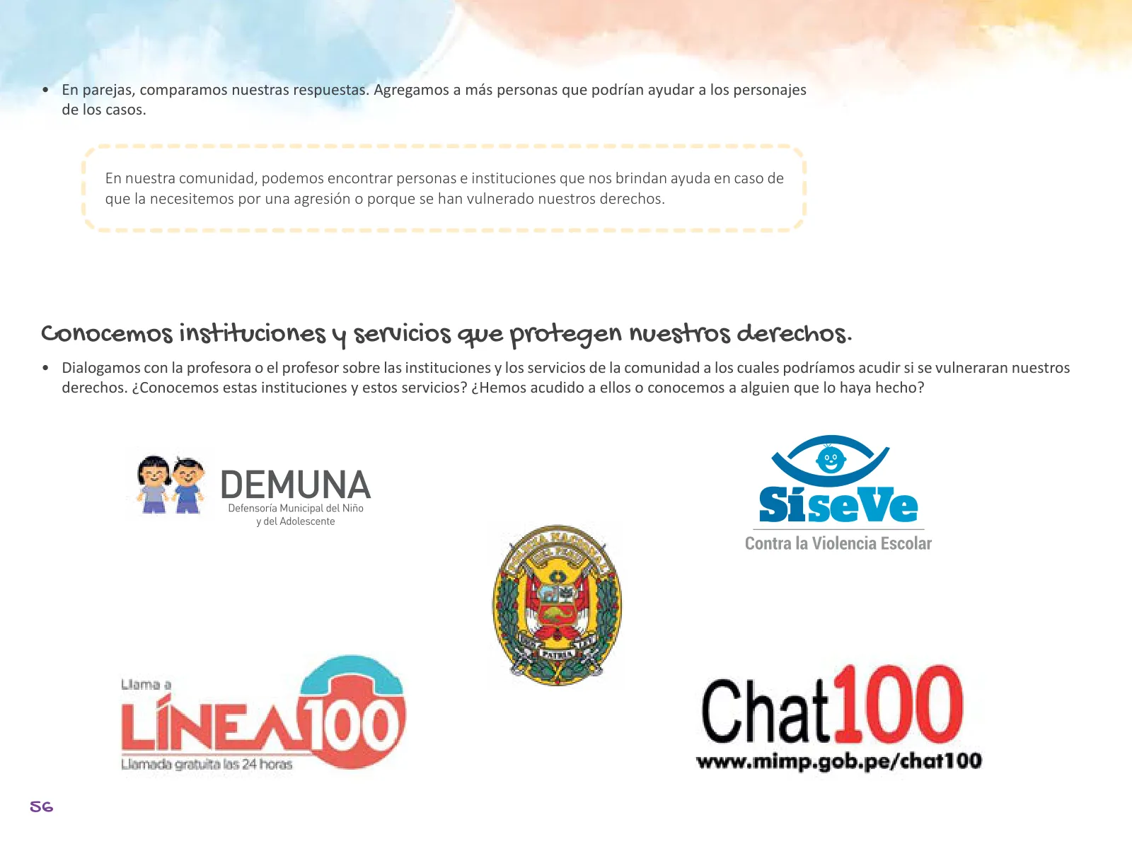 Miniatura página 58 de Cuadernillo de Tutoría 5 : quinto grado de Educación Primaria · 2021