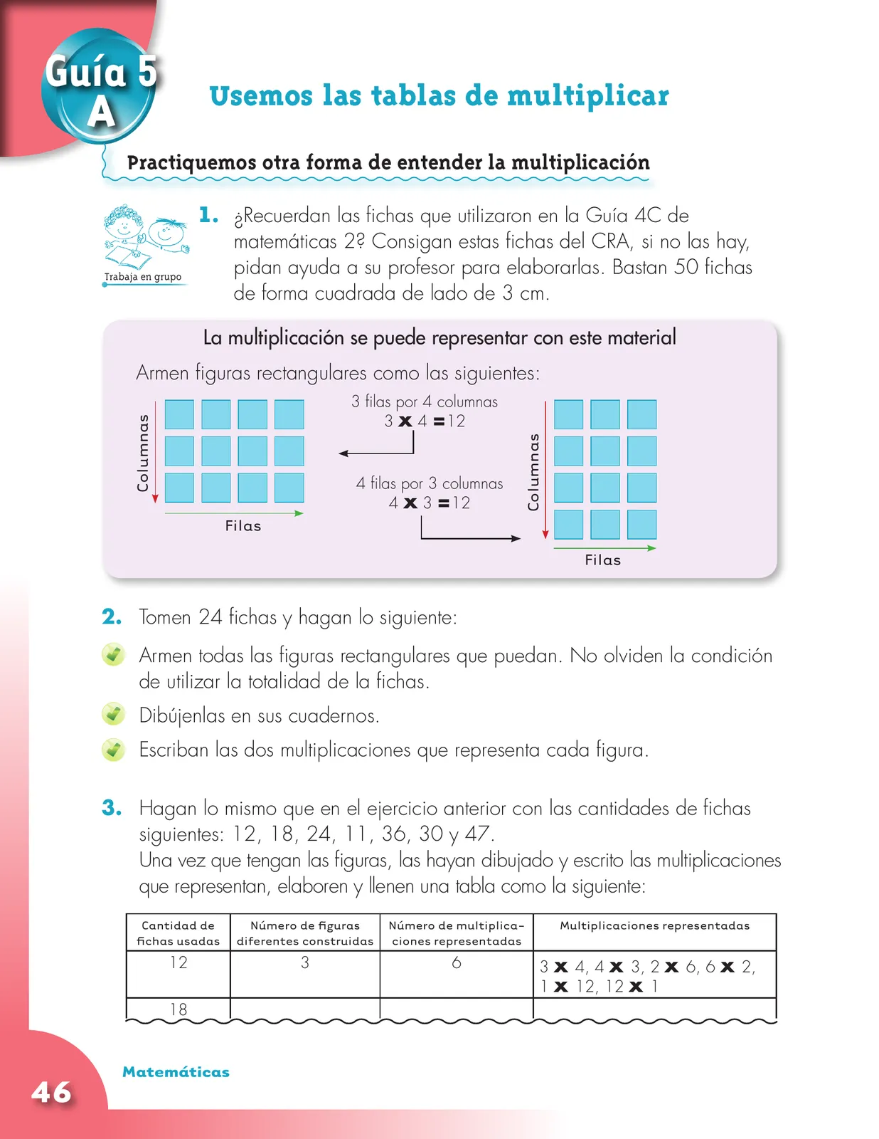 Página 46 de Matematica 3° · Cartilla 01