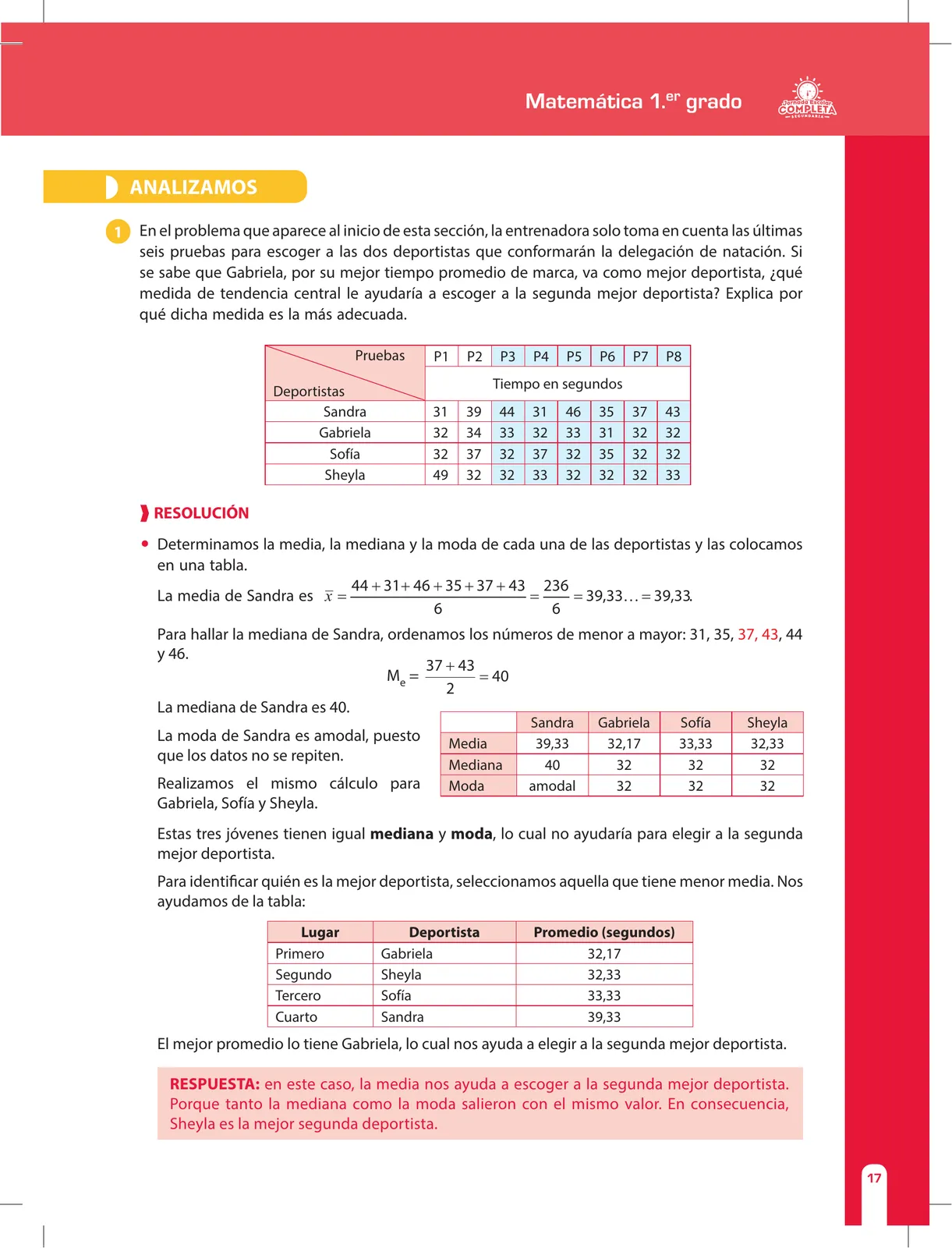 Miniatura página 17 de Matemática 1 : cuaderno de reforzamiento pedagógico - JEC · 2016