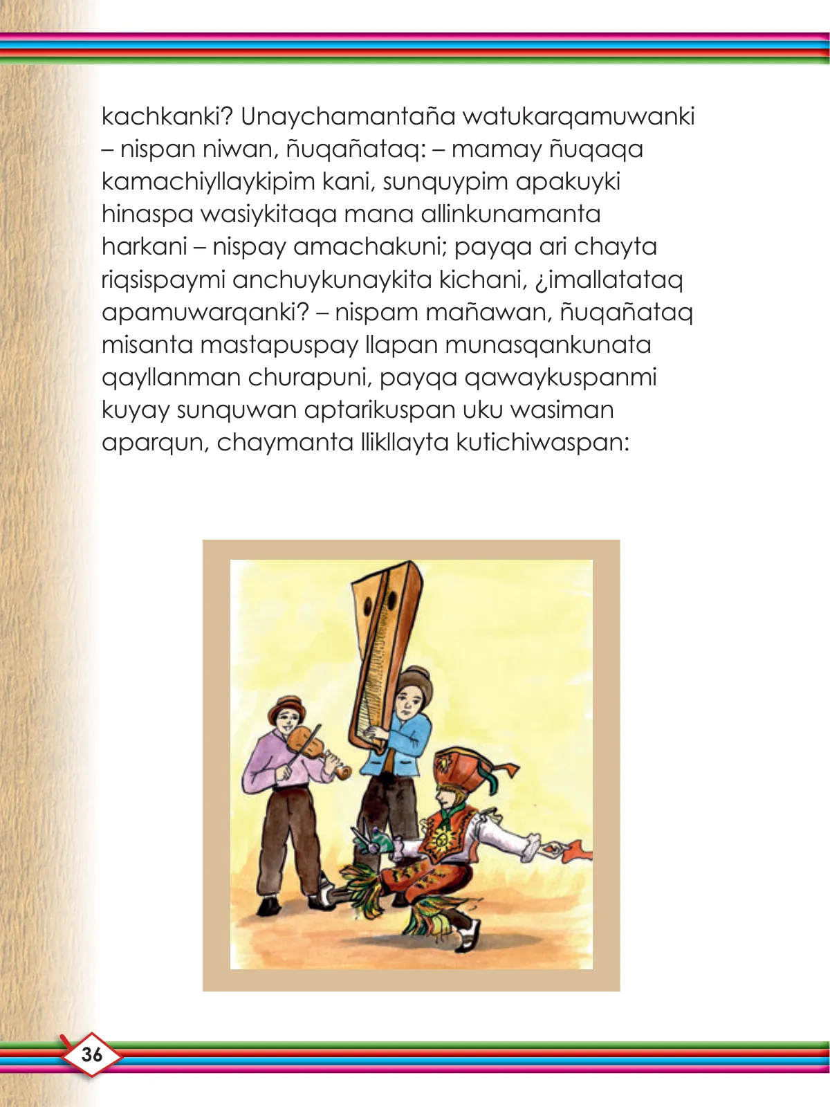 Página 38 de Willakuykuna maytu - Chanka Literatura 1 - 1° Secundaria - Quechua chanka · 2023