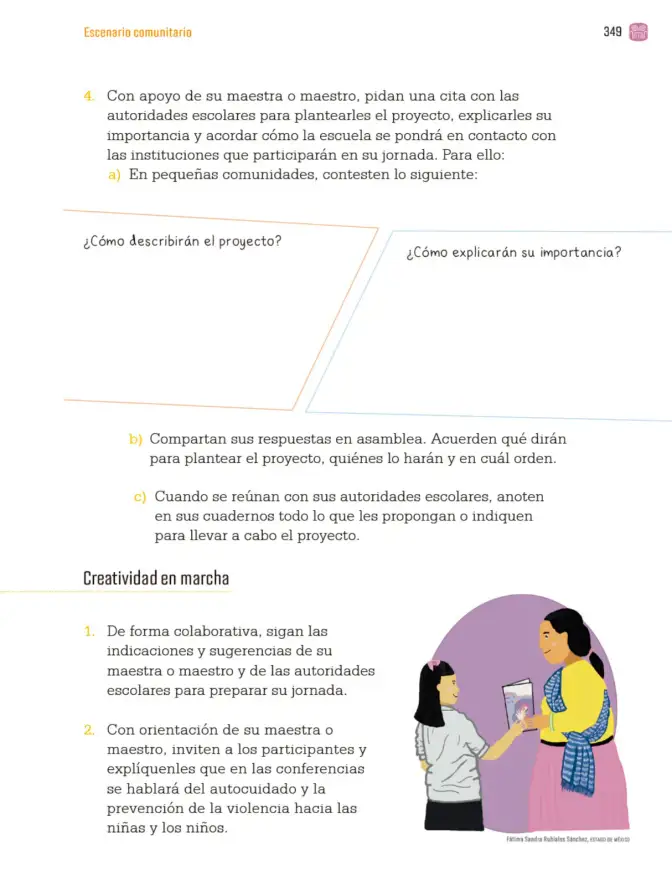 Página 352 de Proyectos Comunitarios. Libro de Educación Primaria Grado 3° Ciclo Escolar 2025 - 2026