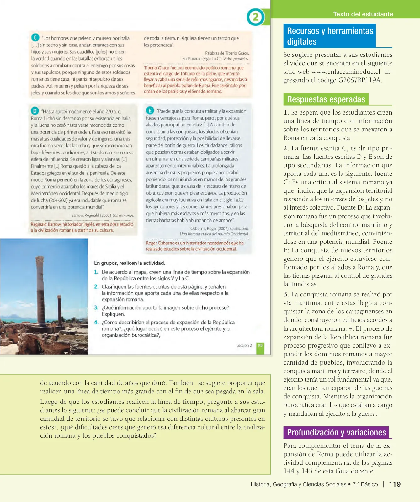 Miniatura página 120 de Historia, Geografía y Ciencias Sociales – Séptimo Básico | Texto del Estudiante MINEDUC – Descargar PDF · 2024