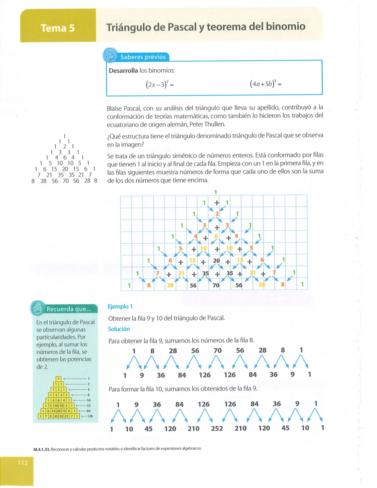 Página 112 de Matematica · 9 EGB · 2025