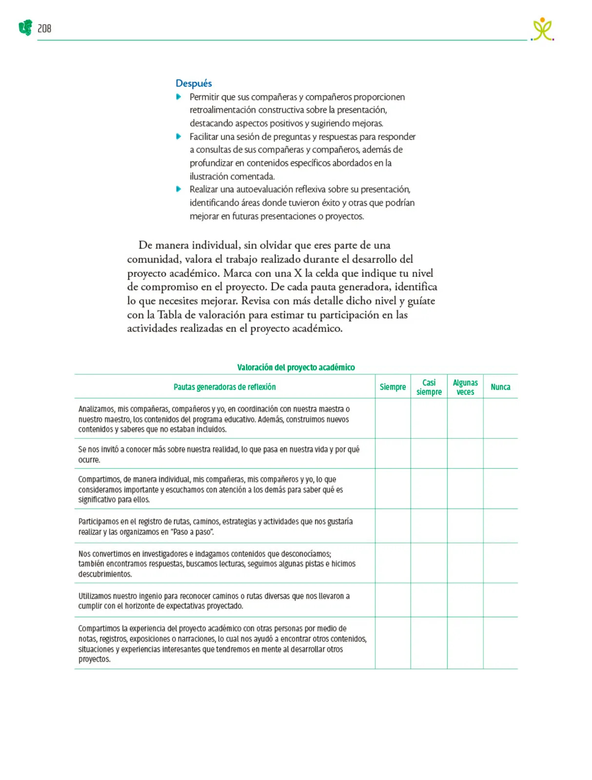 Miniatura página 209 de Colección Nanahuatzin. Nuestro libro de Proyectos.  Tomo II.  Libro de Educación Telesecundaria Grado 3°  Ciclo Escolar 2025 - 2026