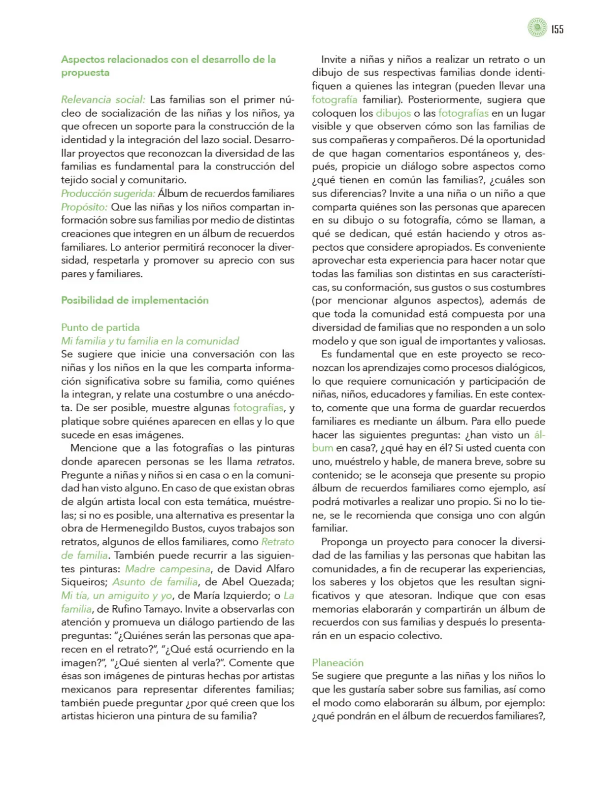 Miniatura página 156 de Modalidades de trabajo para la acción transformadora y el codiseño  Libro de Educación Preescolar Grado 1°, 2°, 3°  Ciclo Escolar 2025 - 2026