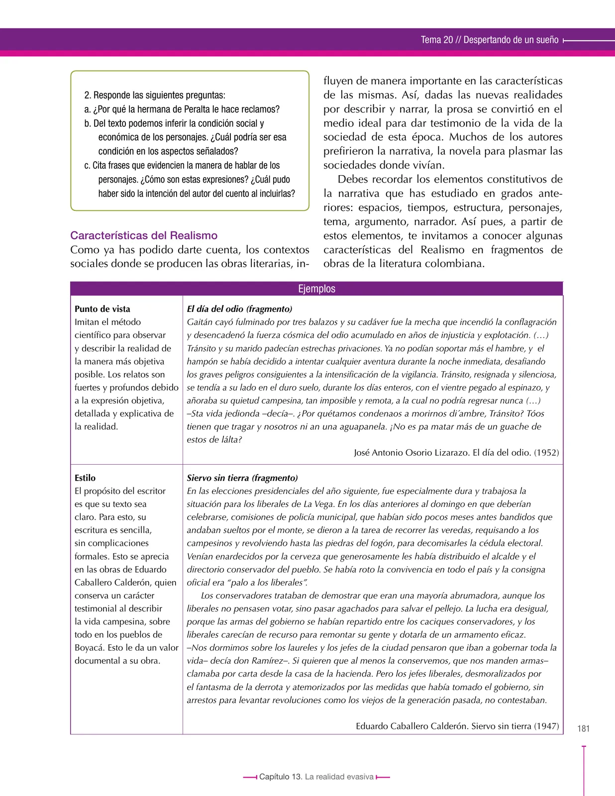 Página 181 de Lenguaje 8° · Secundaria Activa