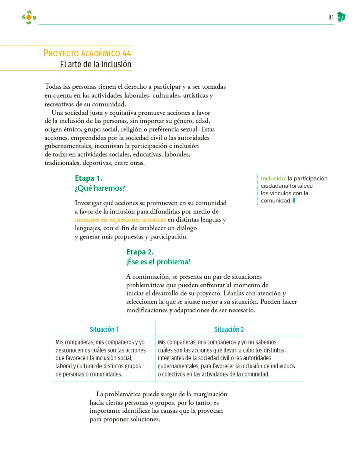 Miniatura página 82 de Colección Sk´asolil. Nuestro libro de Proyectos.  Tomo III.  Libro de Educación Telesecundaria Grado 2°  Ciclo Escolar 2025 - 2026