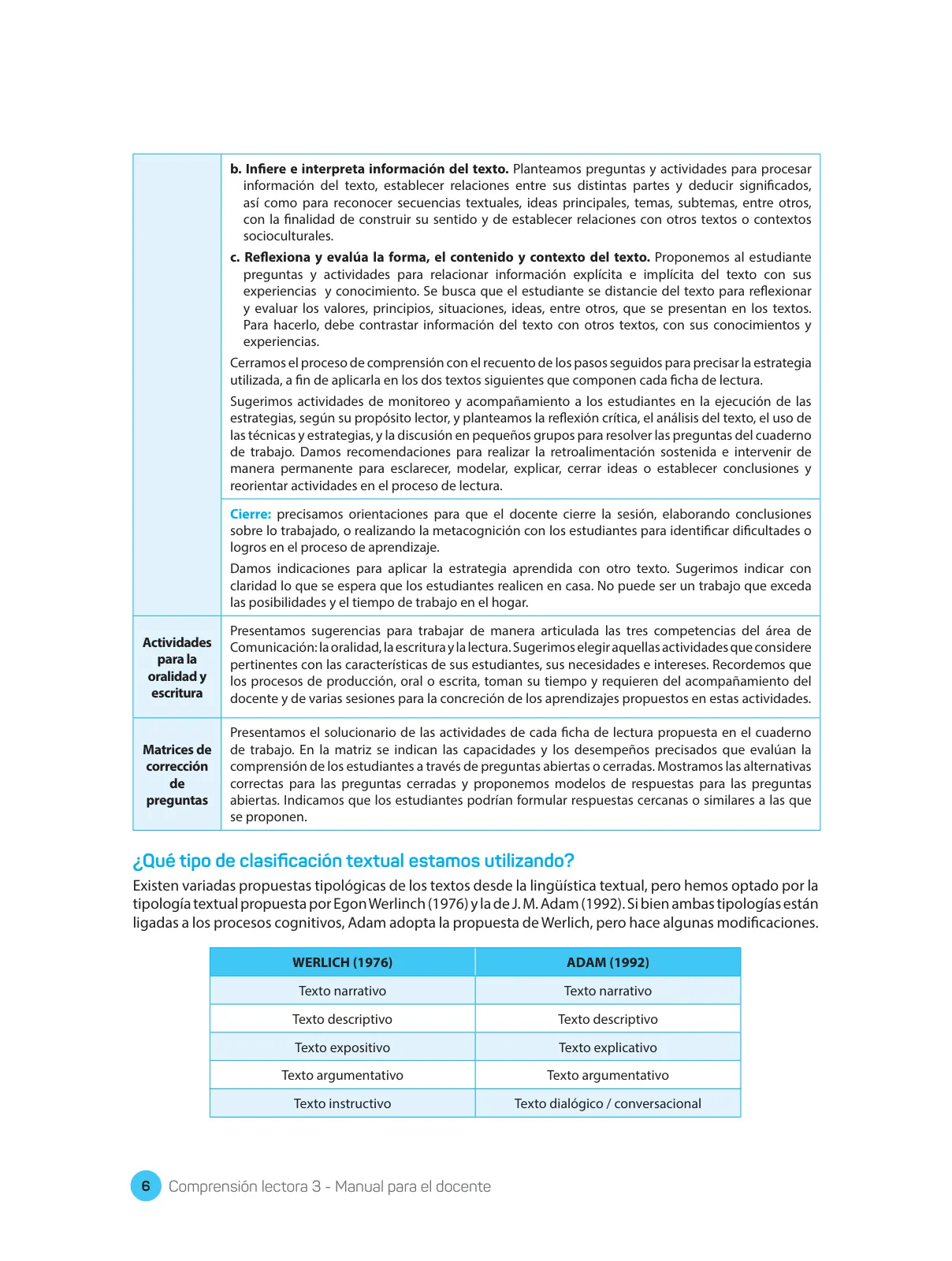 Página 8 de Comprensión lectora : manual para el docente de tercer grado de Secundaria 2018 · 2018
