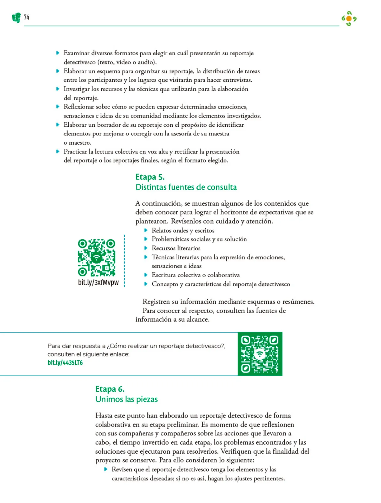 Página 75 de Colección Sk´asolil. Nuestro libro de Proyectos. Tomo II. Libro de Educación Telesecundaria Grado 2° Ciclo Escolar 2025 - 2026
