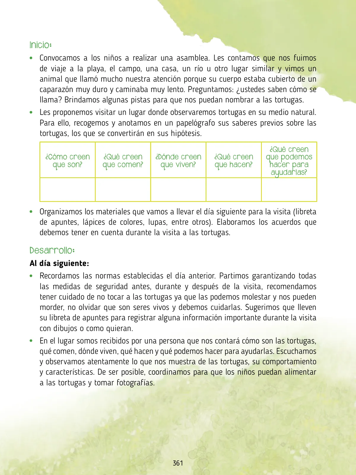 Página 363 de Agenda pedagógica 2017-2018 para docentes de II Ciclo de Instituciones de nivel de Educación Inicial · 2017