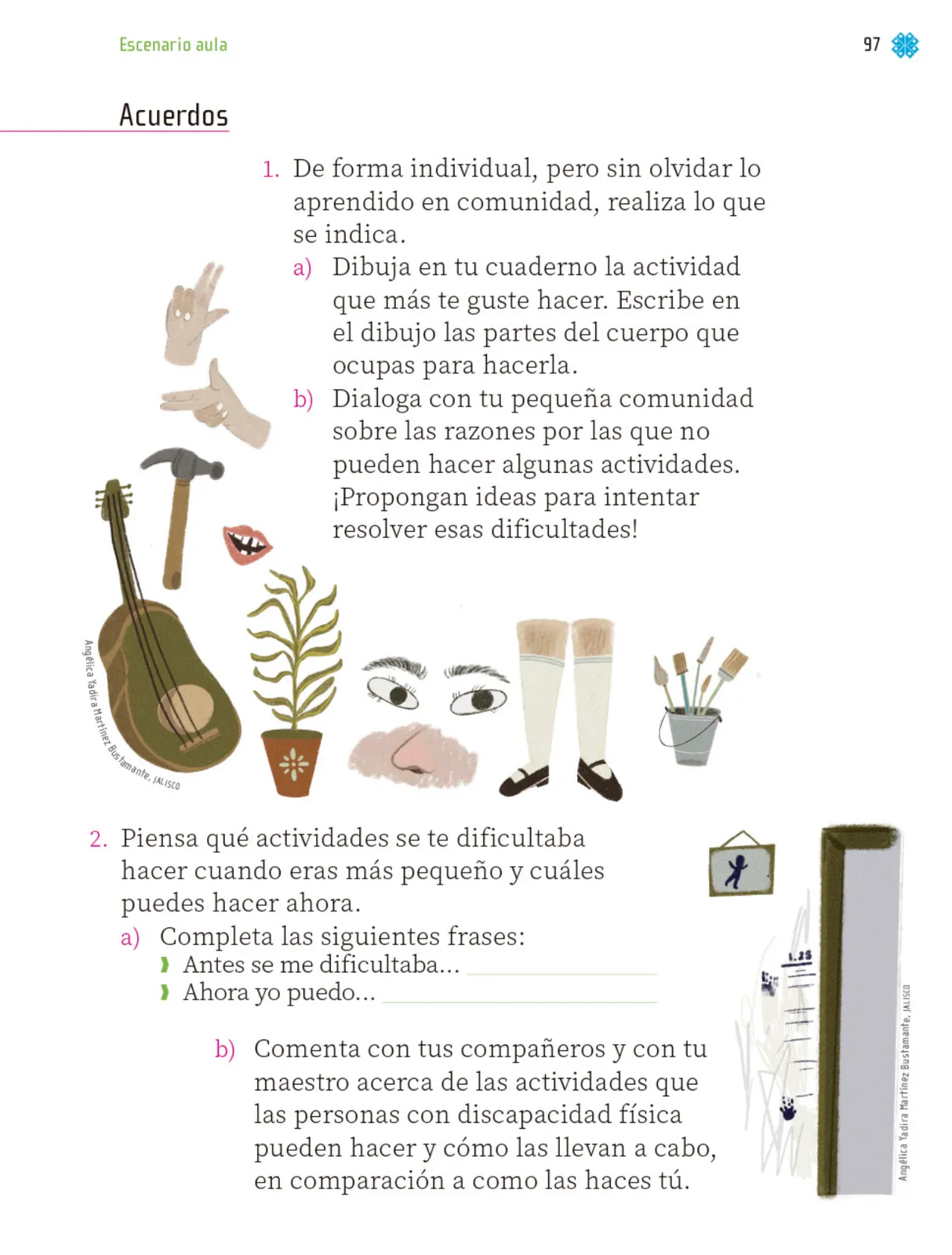 Página 98 de Proyectos de Aula. Libro de Educación Primaria Grado 1° Ciclo Escolar 2025 - 2026