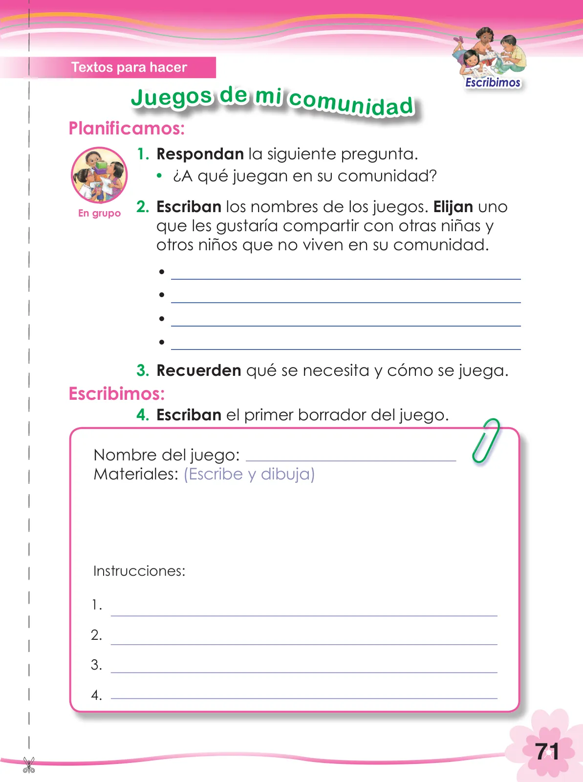 Página 73 de Comunicación 2 : cuaderno de trabajo para segundo grado de Educación Primaria 2019 · 2019