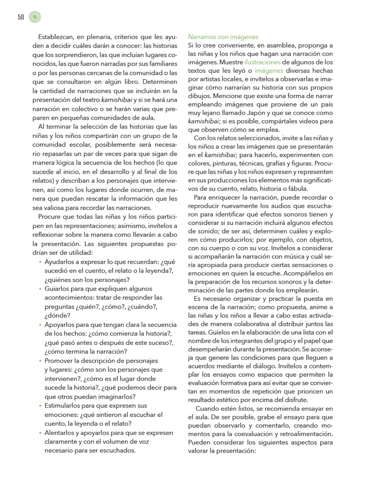 Miniatura página 51 de Modalidades de trabajo para la acción transformadora y el codiseño  Libro de Educación Preescolar Grado 1°, 2°, 3°  Ciclo Escolar 2025 - 2026