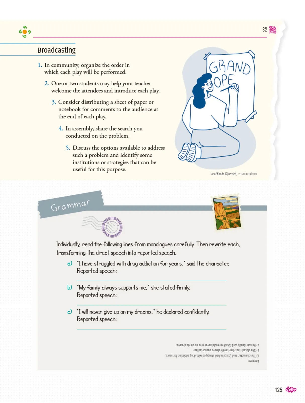 Página 126 de Uérakua anapu uantakua. Projects and Readings.  Libro de Educación Secundaria Grado 3°  Ciclo Escolar 2025 - 2026