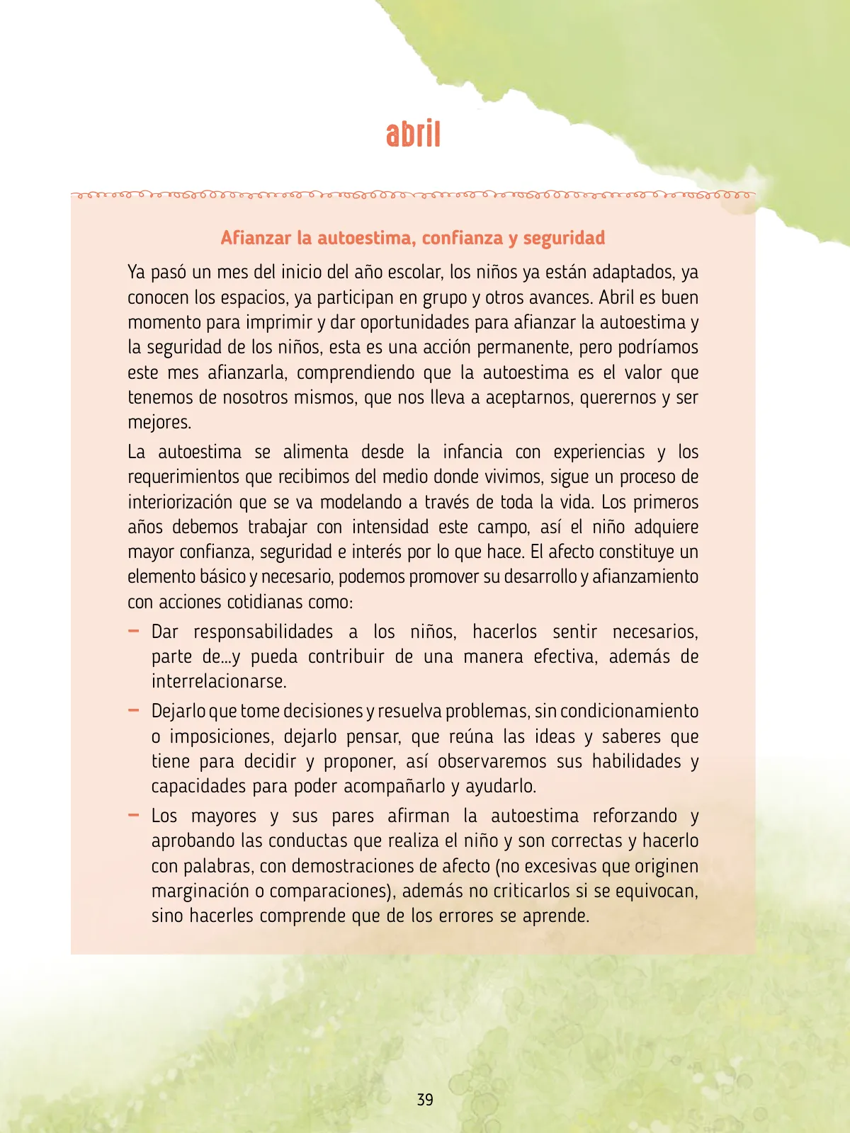 Página 41 de Agenda pedagógica 2017-2018 para docentes de II Ciclo de Instituciones de nivel de Educación Inicial · 2017
