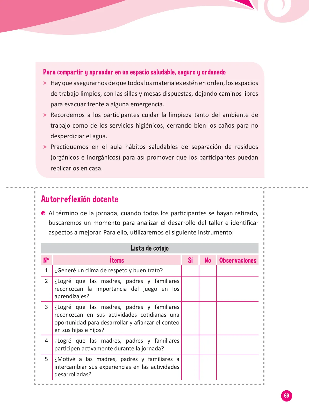 Miniatura página 71 de Guía para el trabajo docente con las familias del ciclo III de Primaria · 2016