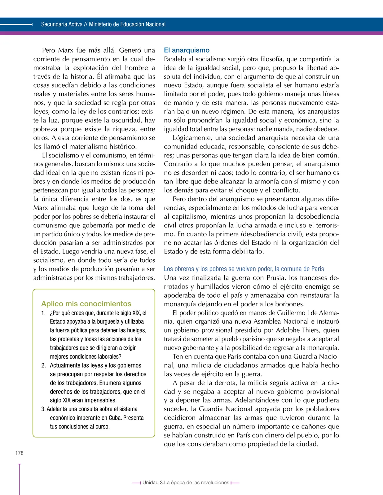 Página 178 de Ciencias Sociales 8° · Secundaria Activa