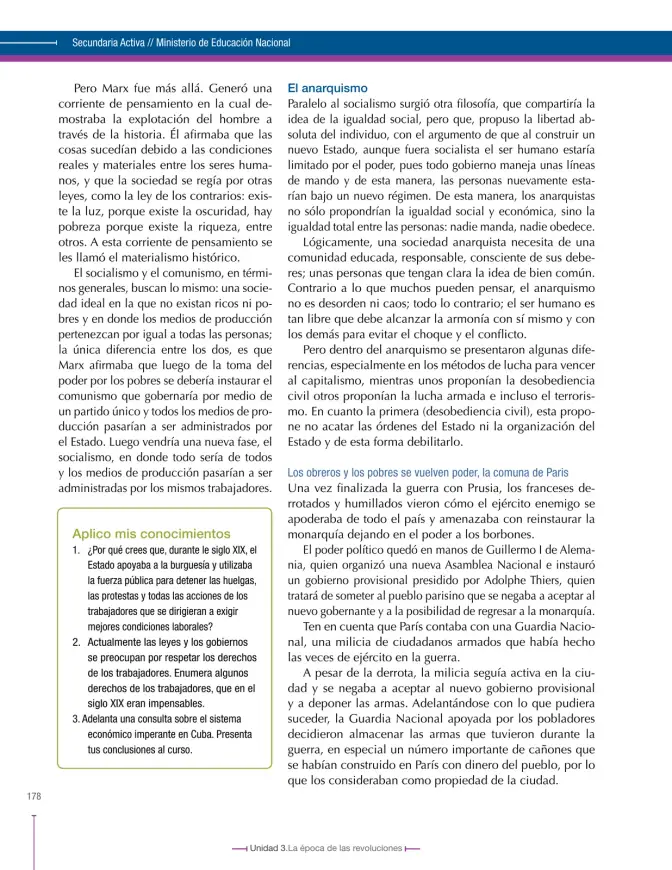 Página 178 de Ciencias Sociales 8° · Secundaria Activa