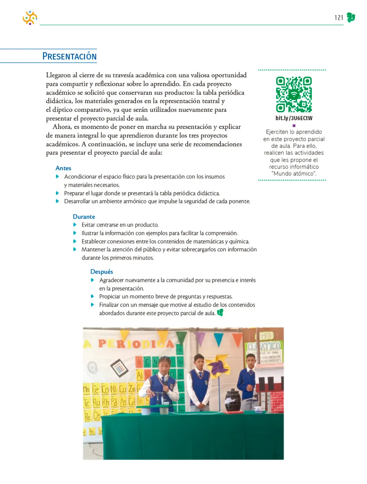 Miniatura página 122 de Colección Nanahuatzin. Nuestro libro de Proyectos.  Tomo II.  Libro de Educación Telesecundaria Grado 3°  Ciclo Escolar 2025 - 2026