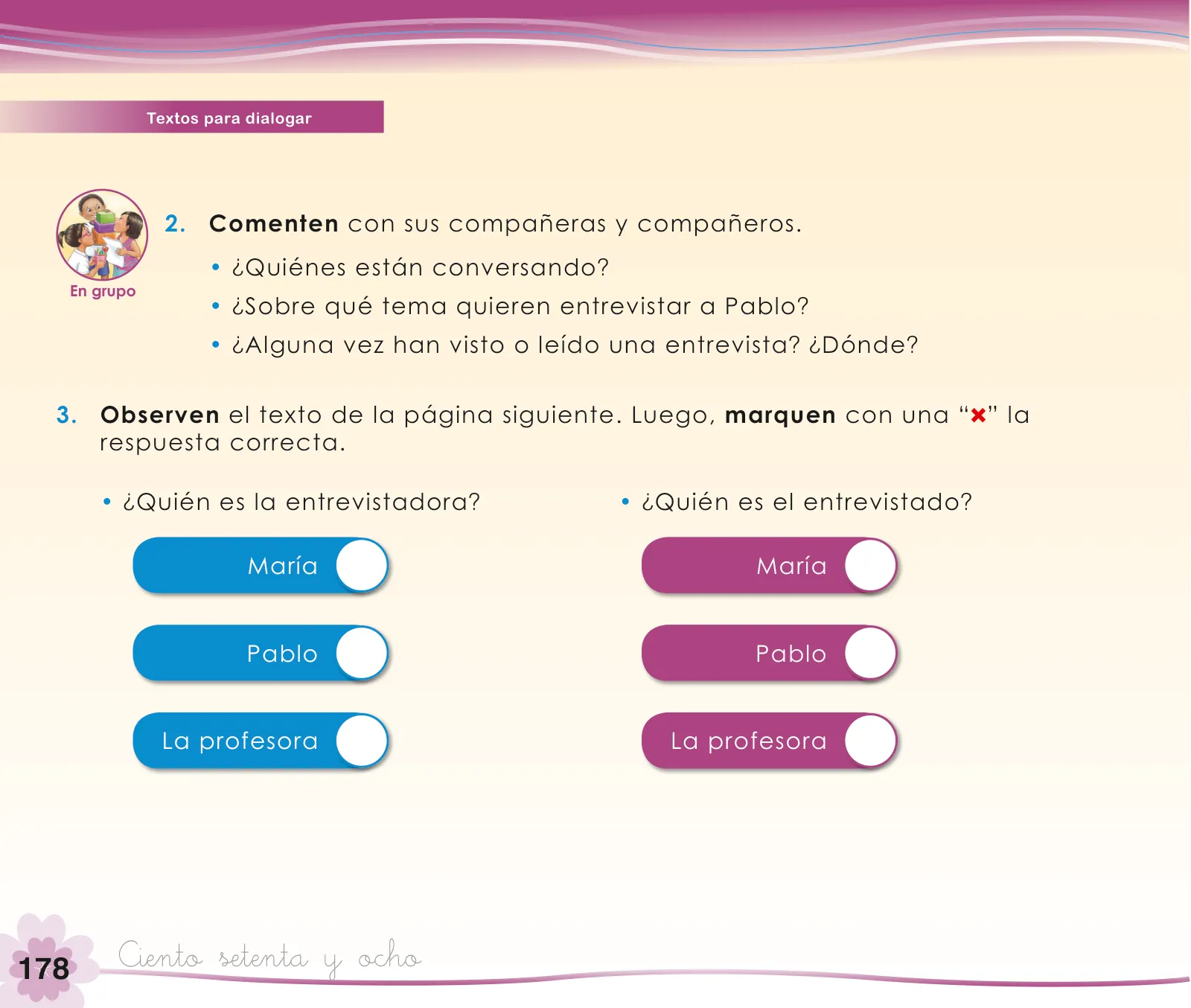 Página 180 de Comunicación 1 : cuaderno de trabajo para primer grado de Educación Primaria 2019 · 2019