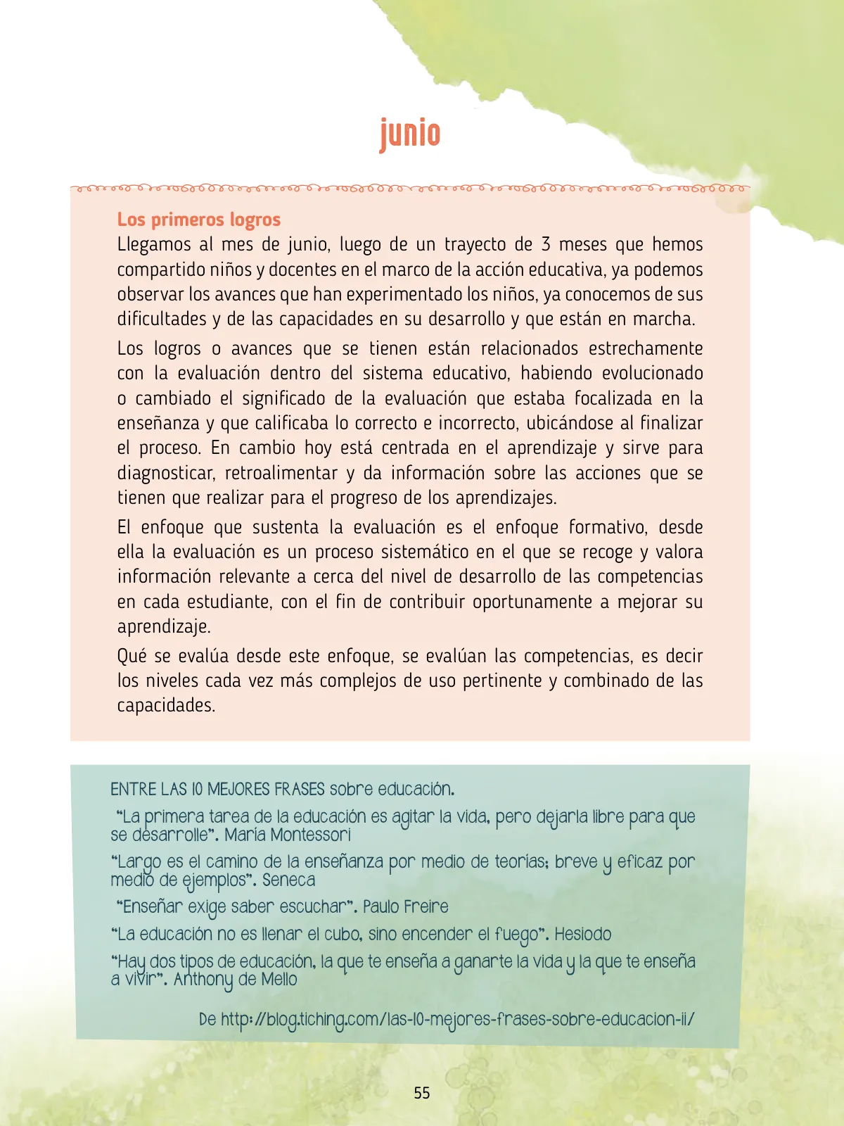 Página 57 de Agenda pedagógica 2017-2018 para docentes de II Ciclo de Instituciones de nivel de Educación Inicial · 2017
