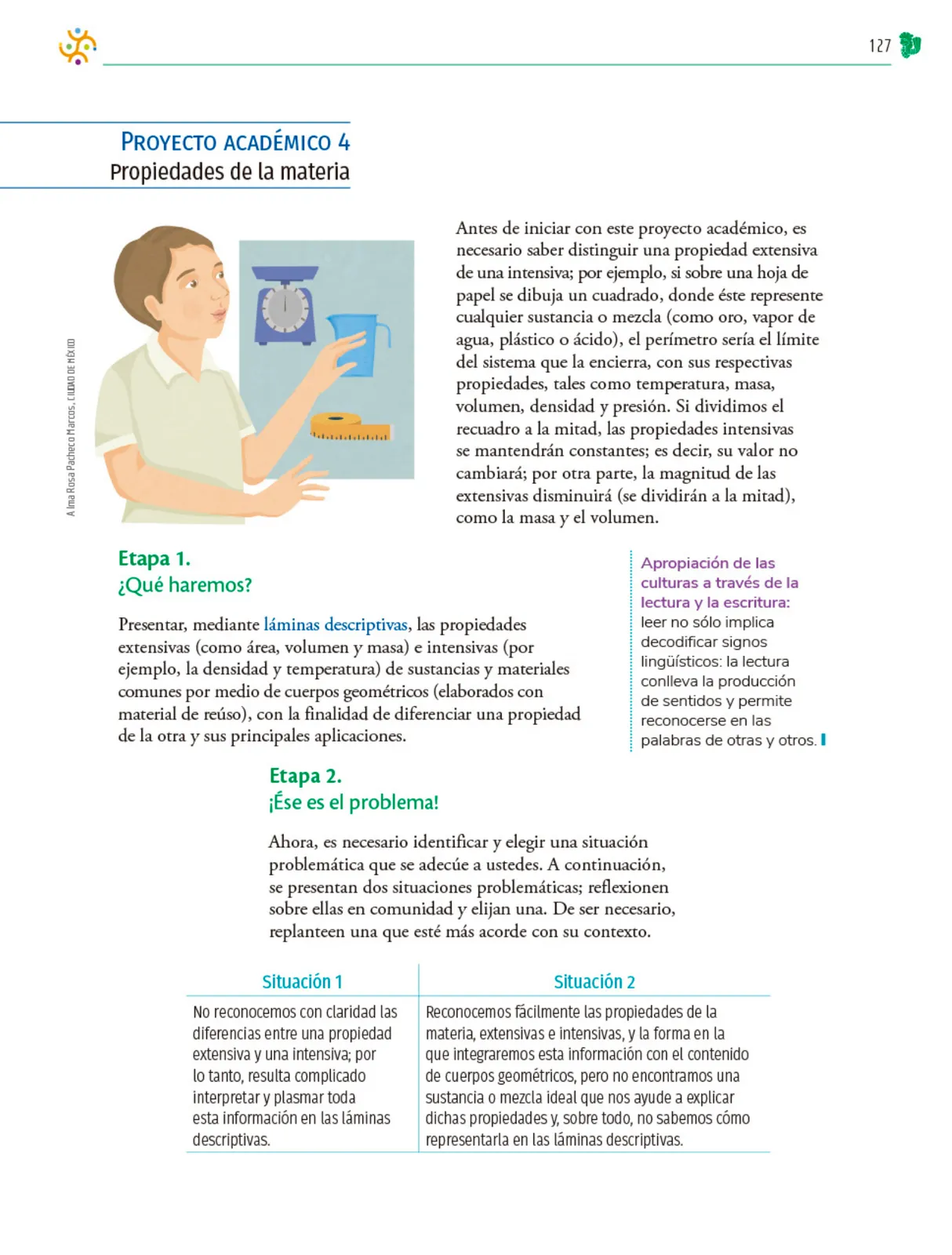 Miniatura página 128 de Colección Nanahuatzin. Nuestro libro de Proyectos. Tomo I.   Libro de Educación Telesecundaria Grado 3°  Ciclo Escolar 2025 - 2026