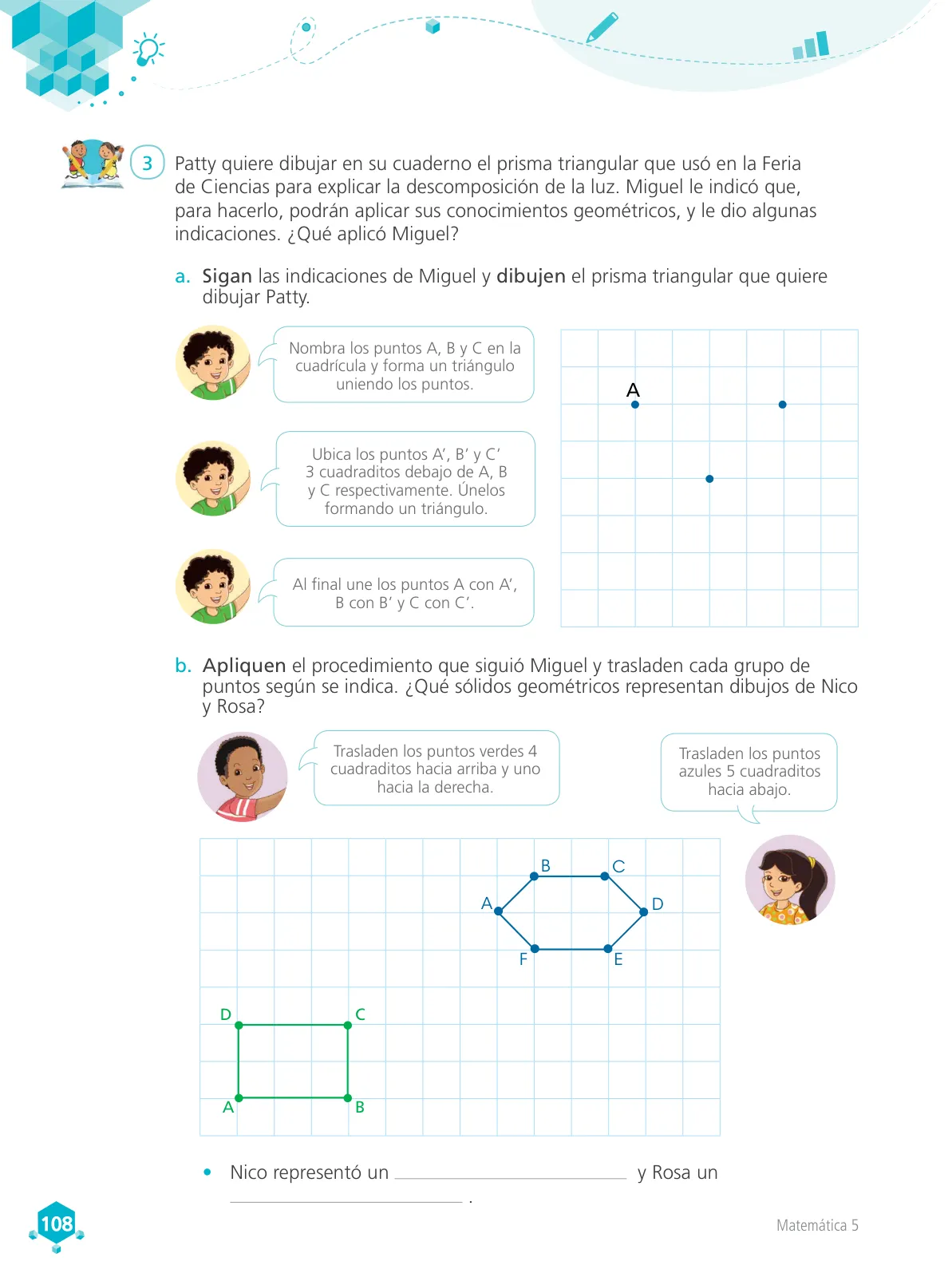 Página 109 de Matemática 5 : cuaderno de trabajo para quinto grado de Educación Primaria 2018 · 2018