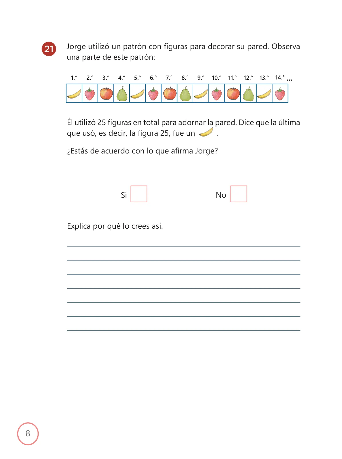 Página 8 de Kit de evaluación Salida 2 Demostrando lo que aprendimos : Matemática, tercer trimestre, Cuarto grado - Primaria · 2019