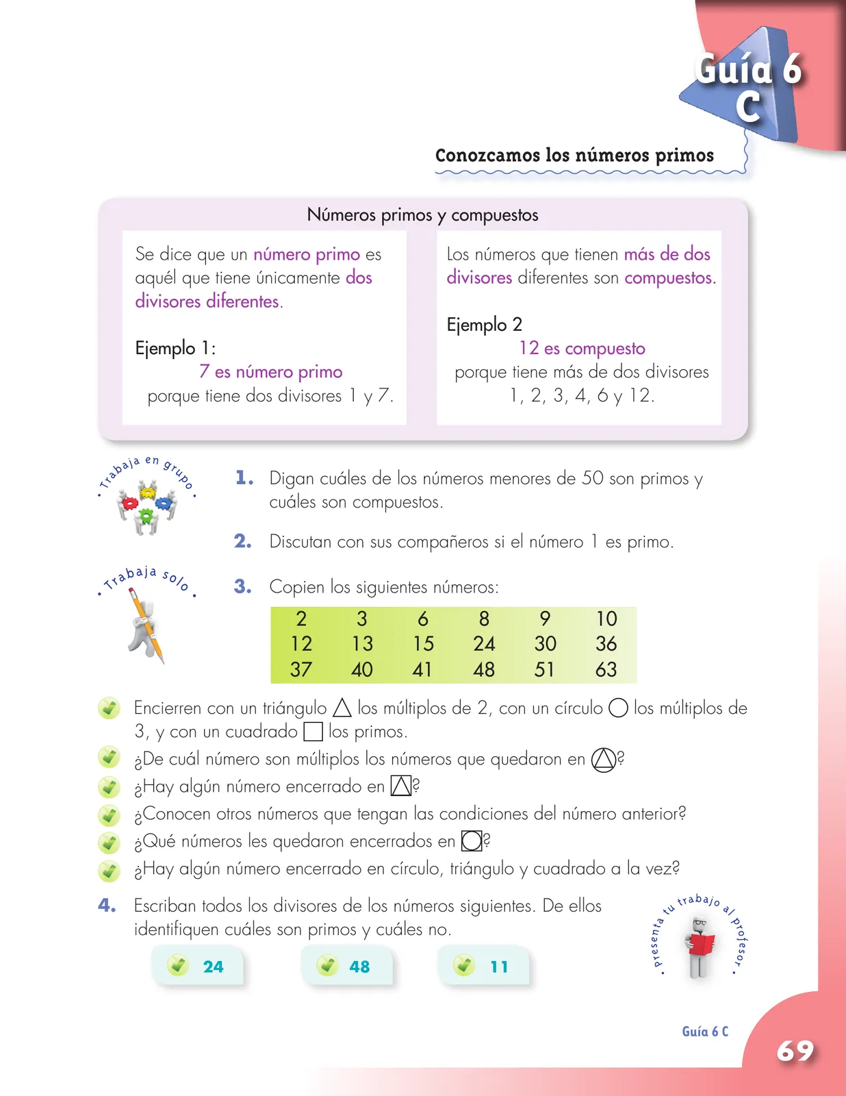 Miniatura página 69 de Matematica 4° · Cartilla 01