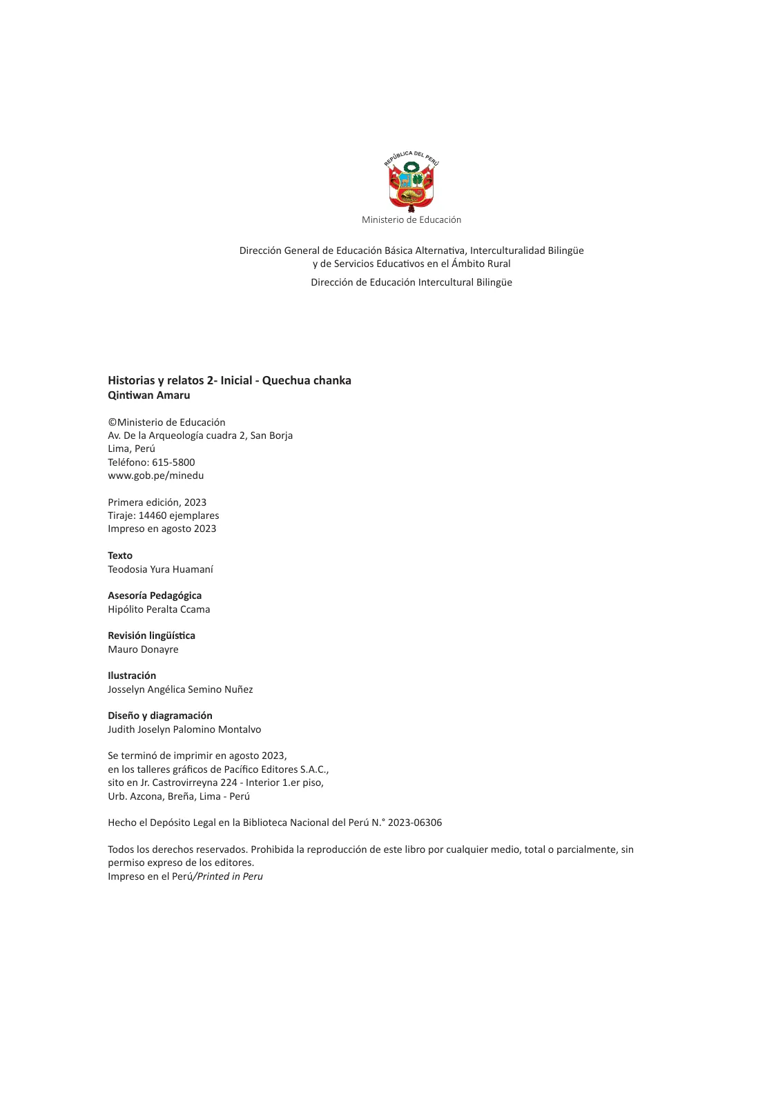 Página 4 de Antuku hampatuwan. Historias y relatos 2- Inicial - Quechua chanka · 2023