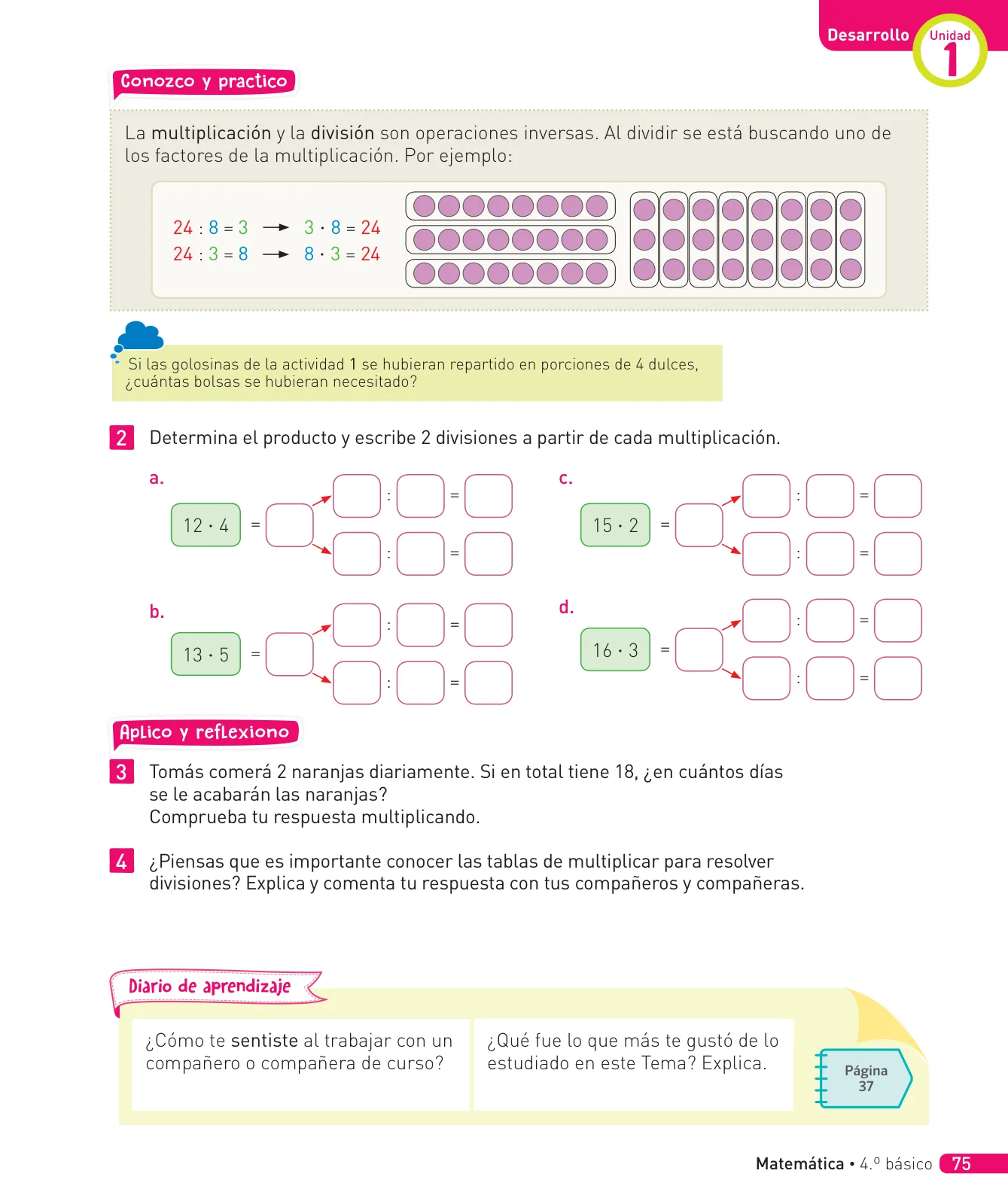 Página 148 de Matemática – Cuarto Básico | Texto del Estudiante MINEDUC – Descargar PDF · 2024