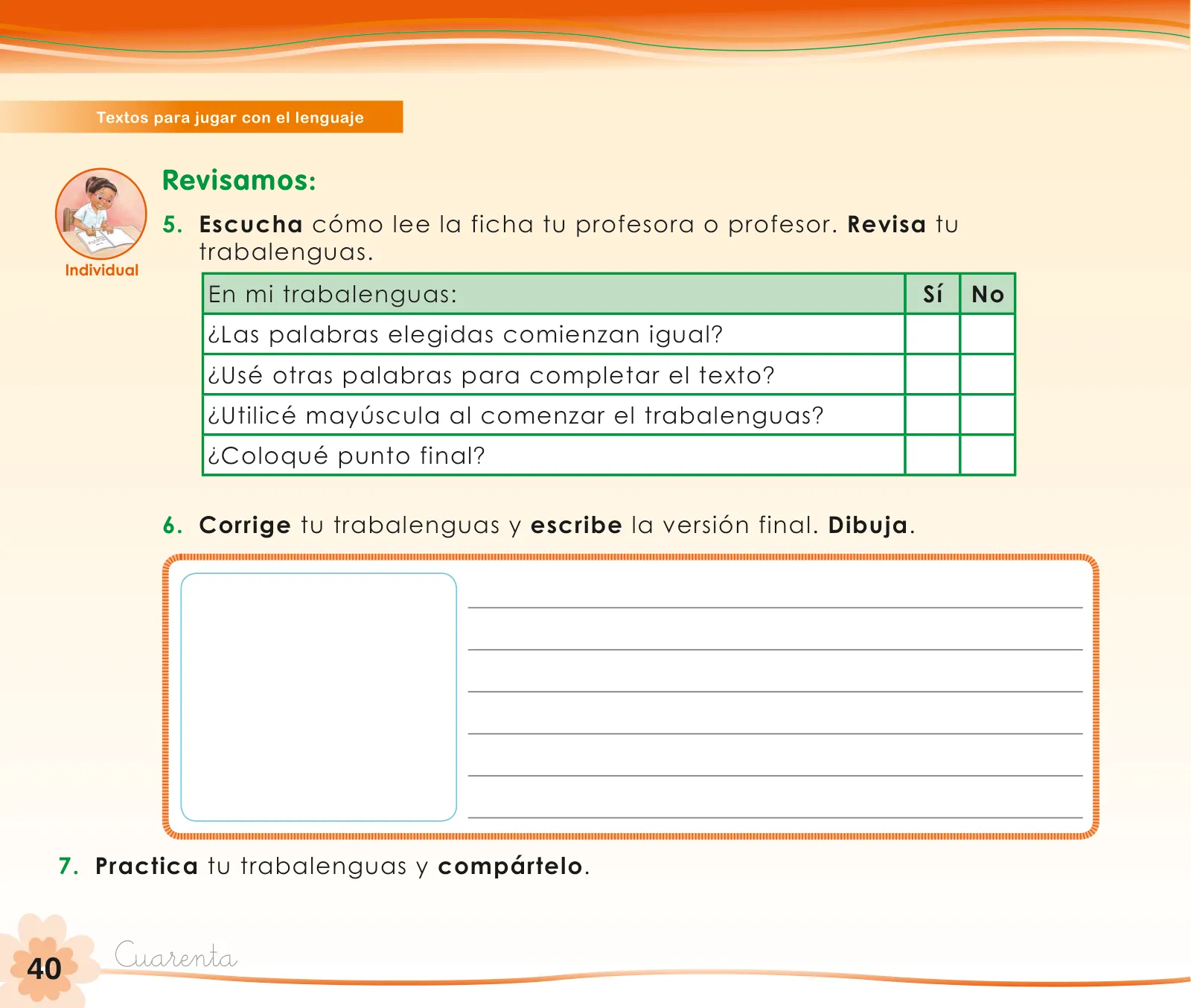 Página 42 de Comunicación 1 : cuaderno de trabajo para primer grado de Educación Primaria 2019 · 2019