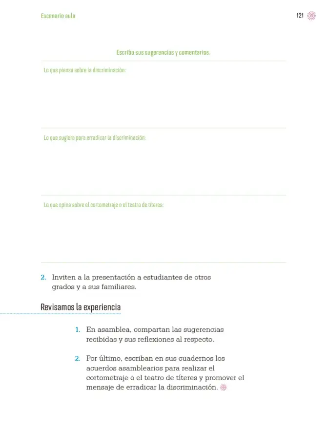 Página 124 de Proyectos de Aula. Libro de Educación Primaria Grado 4° Ciclo Escolar 2025 - 2026