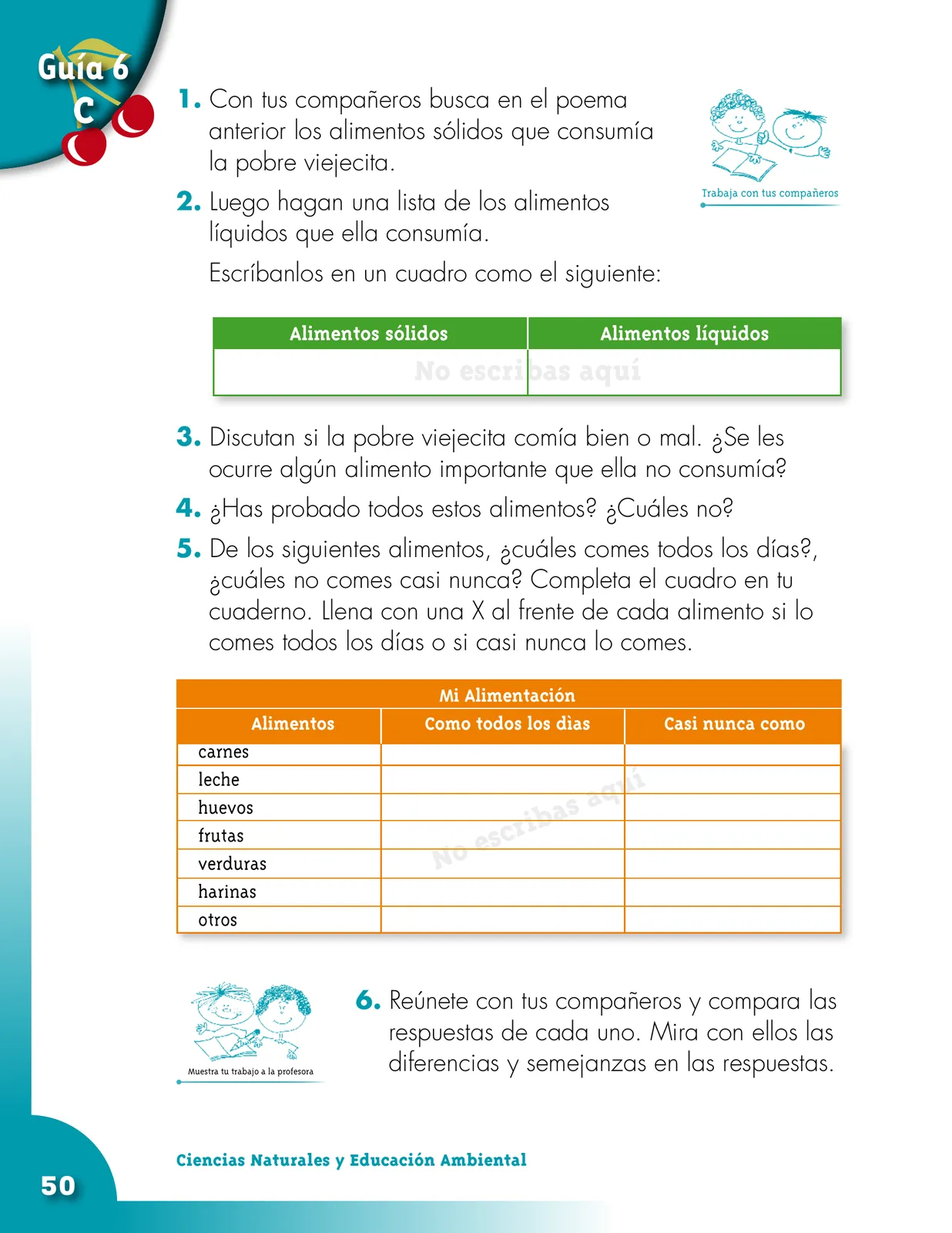 Página 50 de Ciencias Naturales 2° · Cartilla 01