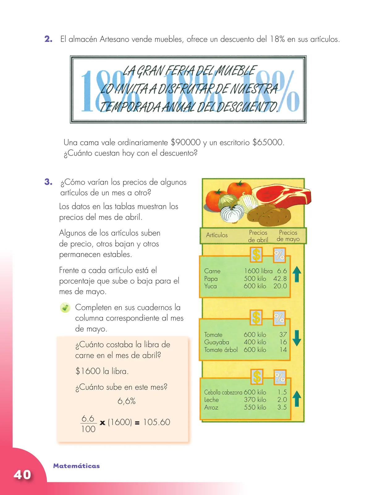 Miniatura página 40 de Matematica 5° · Cartilla 03