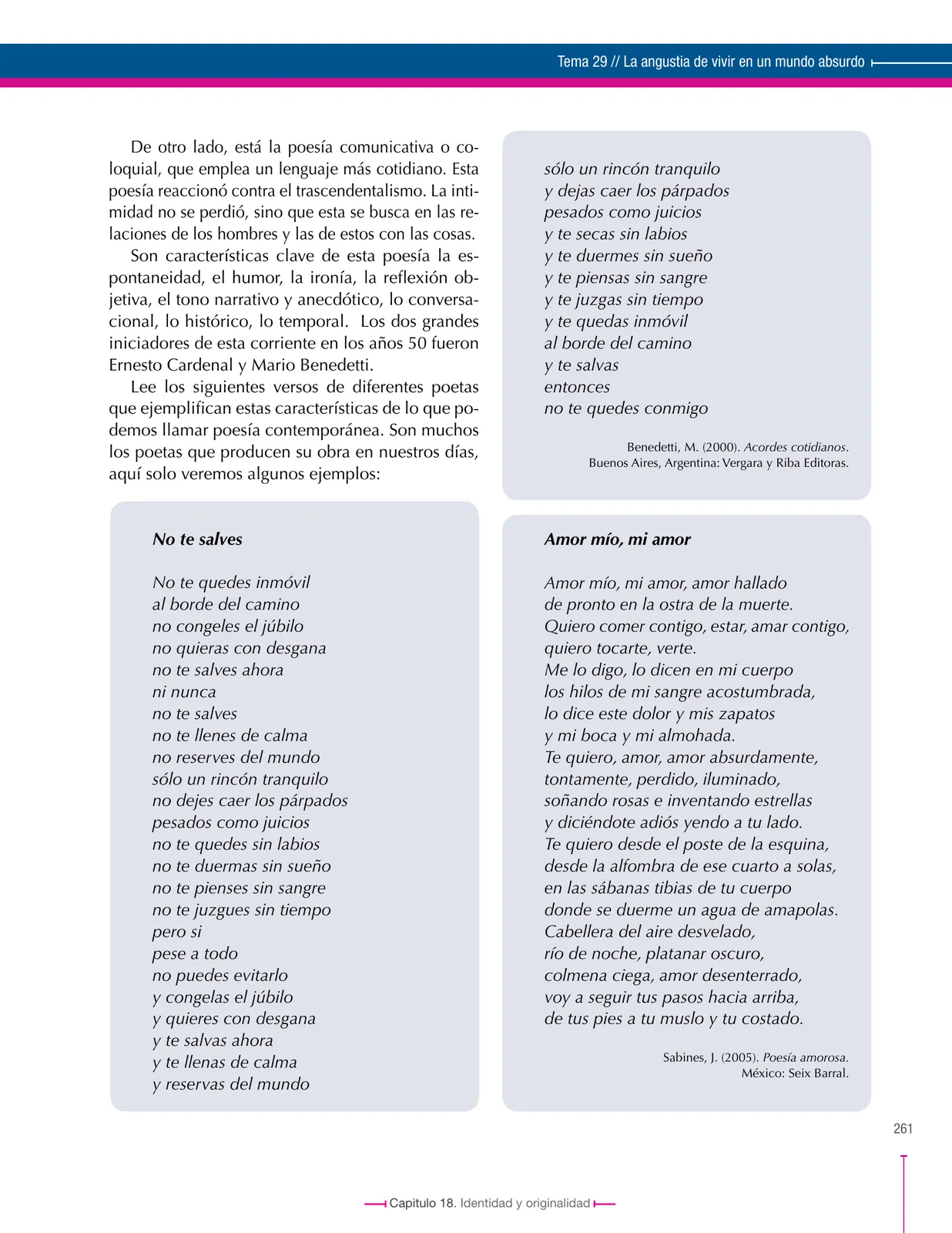 Página 261 de Lenguaje 9° · Secundaria Activa
